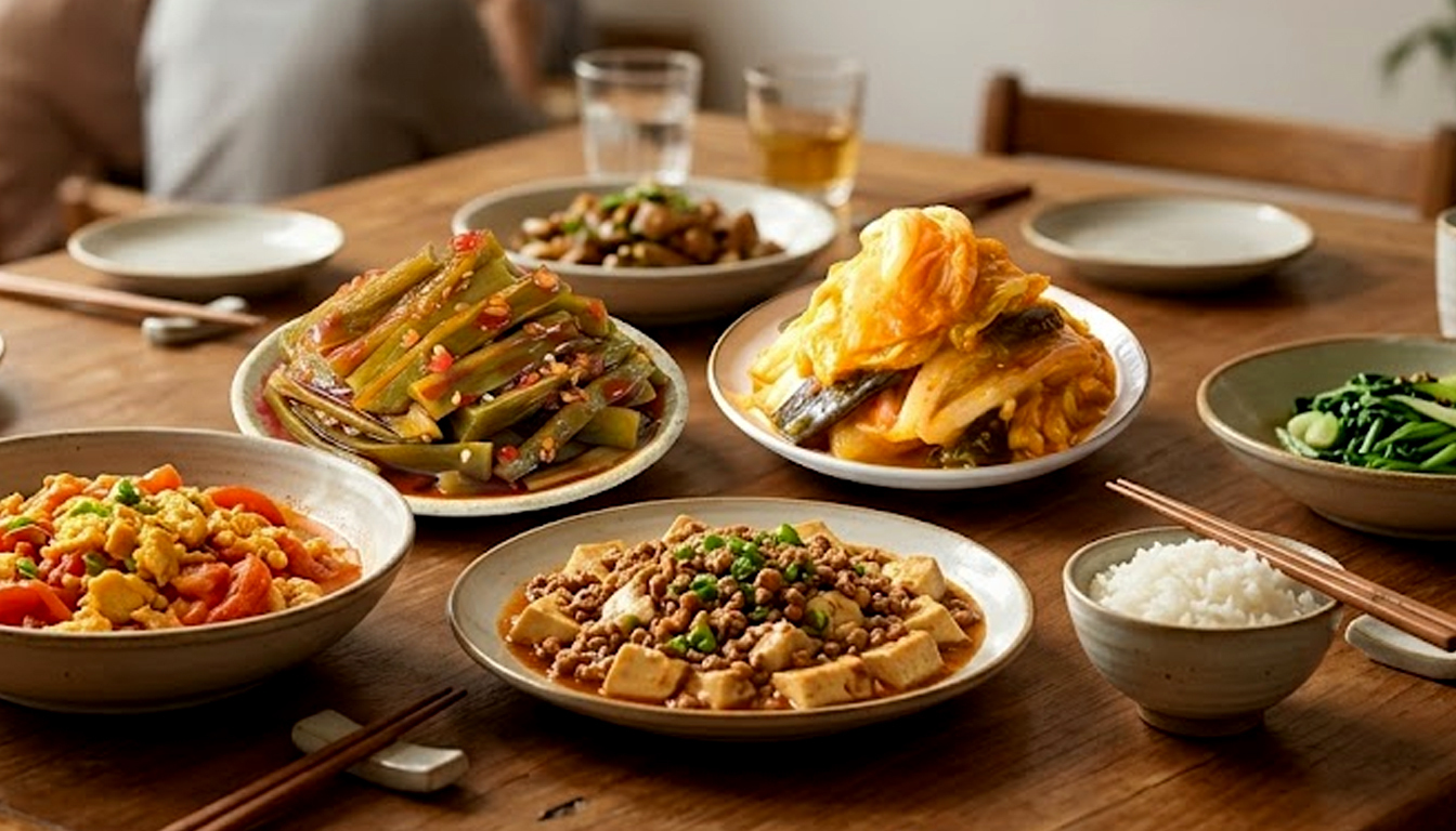 聚會餐桌上協發行泡菜精緻擺盤場景