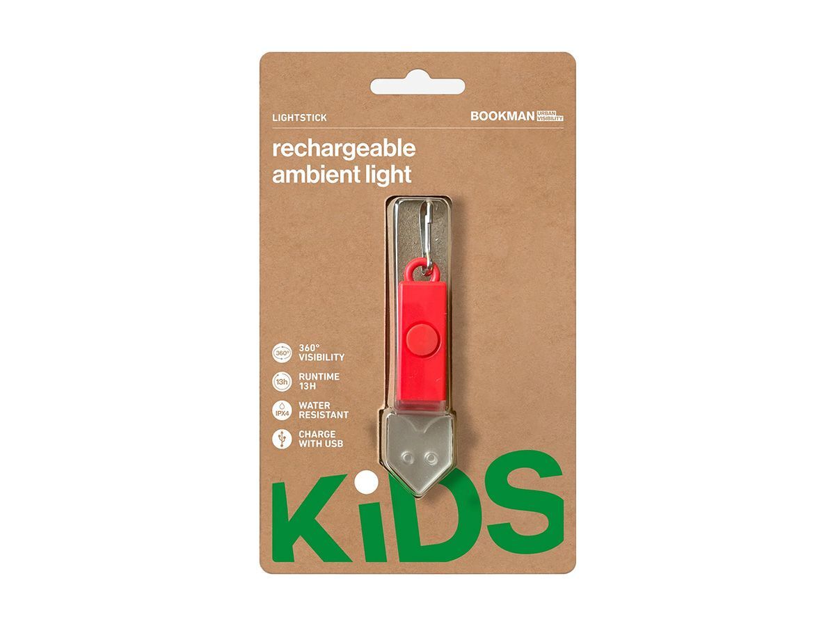 Bookman Lightstick Kid 造型拉鍊燈 紅色