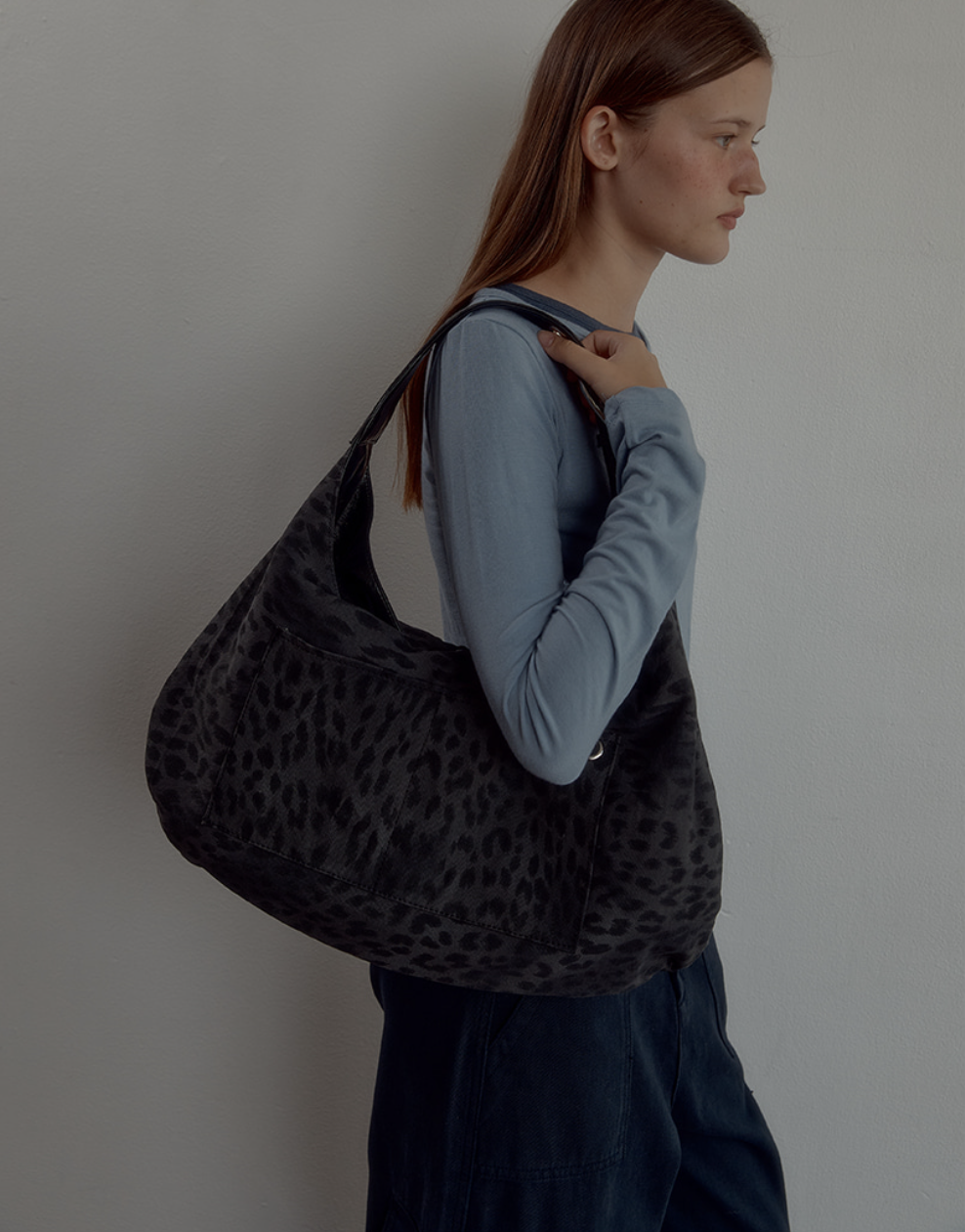 LETERIE｜*官網7折* 韓國雙面反轉手袋 UCKLE REVERSIBLE SHOULDER BAG - STUD MOKA 窩釘/豹紋