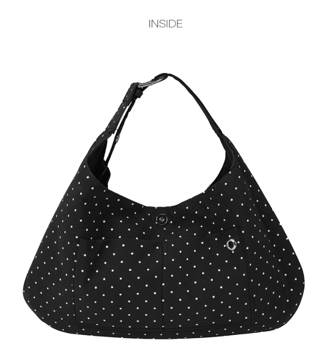 LETERIE｜BUCKLE REVERSIBLE SHOULDER BAG - LIGHT GREY