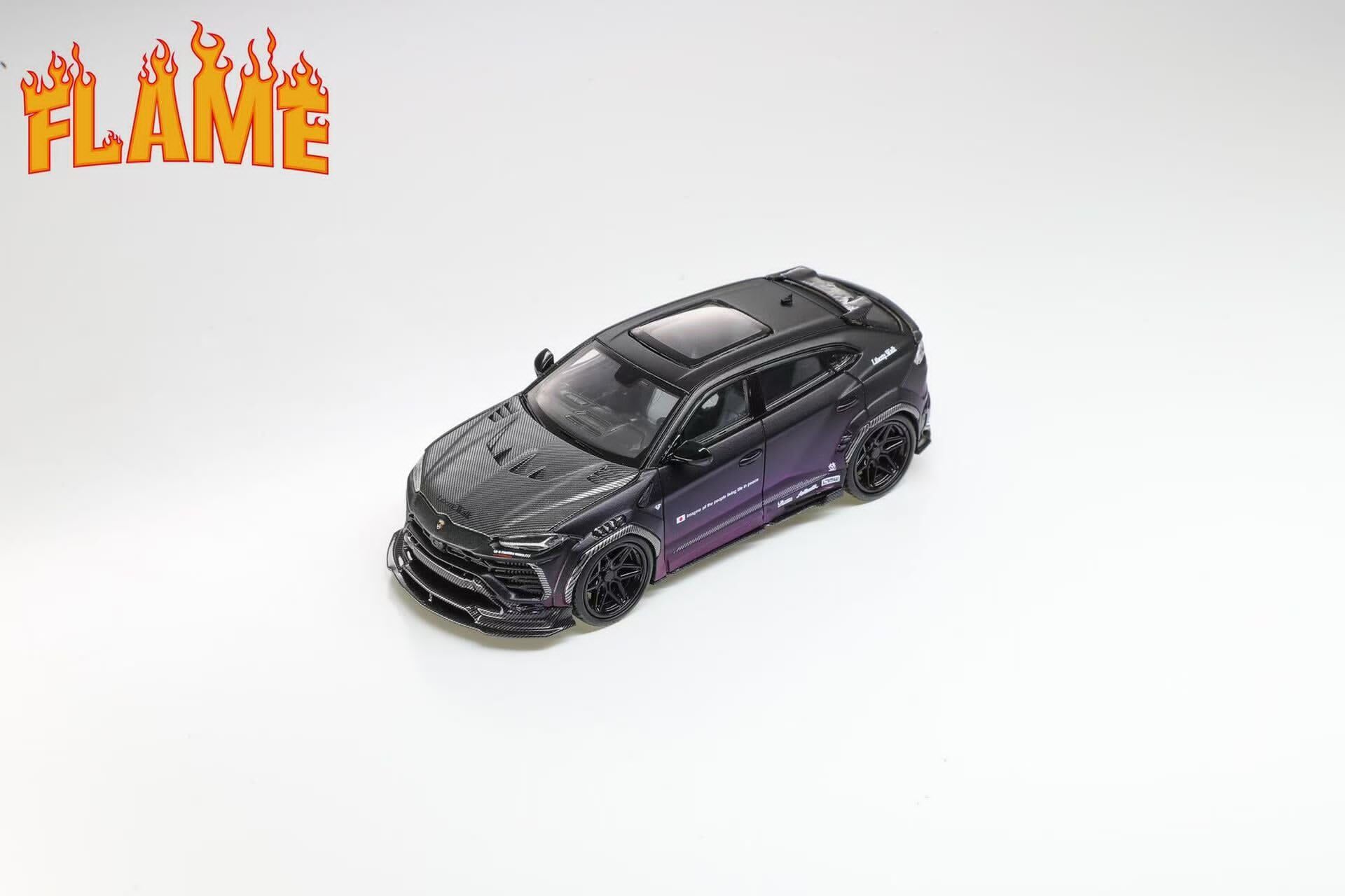 預訂:1/64 Flame Lamborghini Urus Matte Black Gradient Purple (FLUBKP )