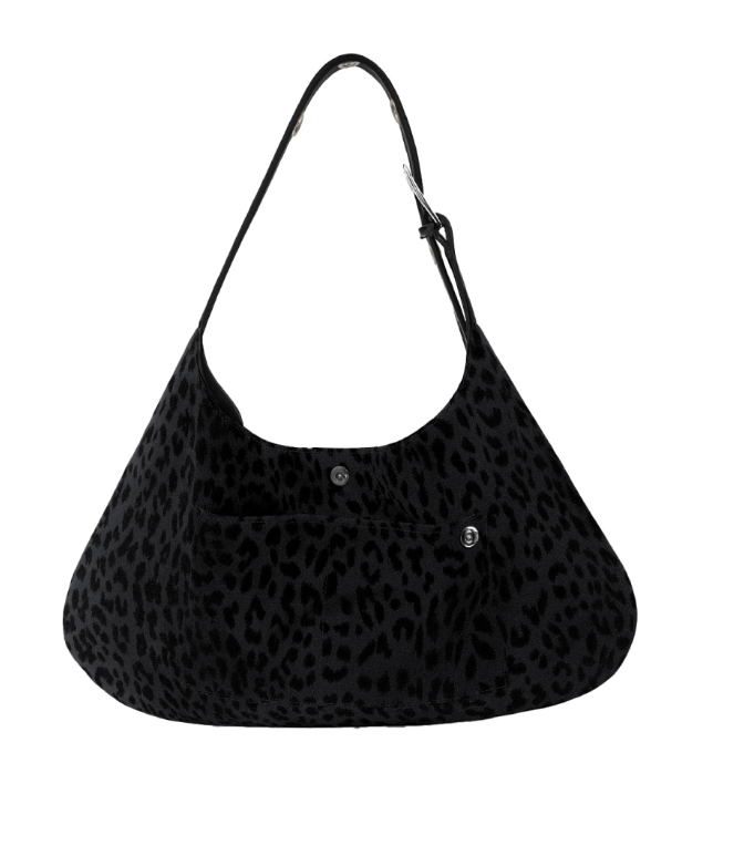 LETERIE｜BUCKLE REVERSIBLE SHOULDER BAG - STUD BLACK
