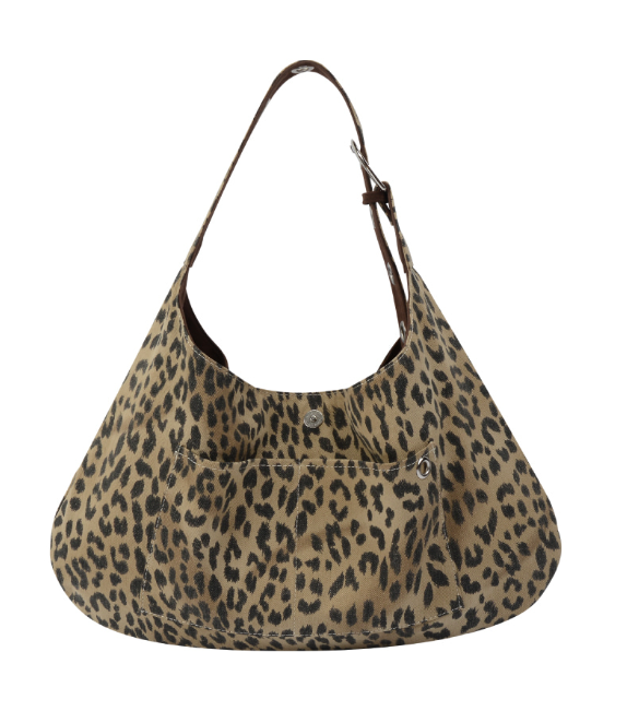 LETERIE｜*官網7折* 韓國雙面反轉手袋 UCKLE REVERSIBLE SHOULDER BAG - SUEDE BROWN 麂皮/豹紋