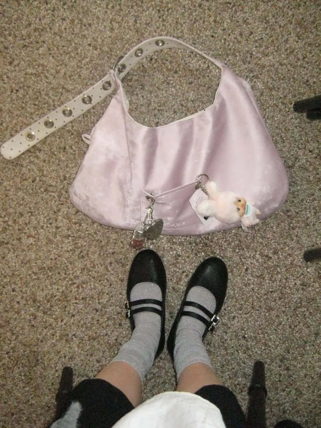 LETERIE｜*官網7折* 韓國雙面反轉肩手袋 BUCKLE REVERSIBLE SHOULDER BAG - PINK 皮革/波點