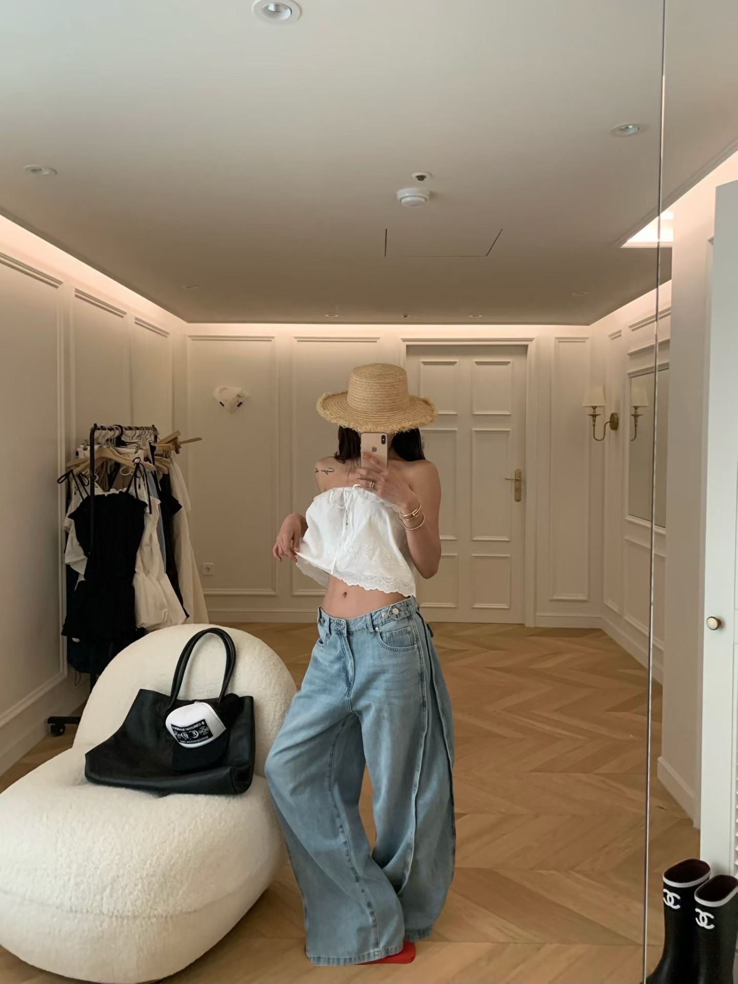 🇰🇷(預購)#AP04 立體車線直筒牛仔褲