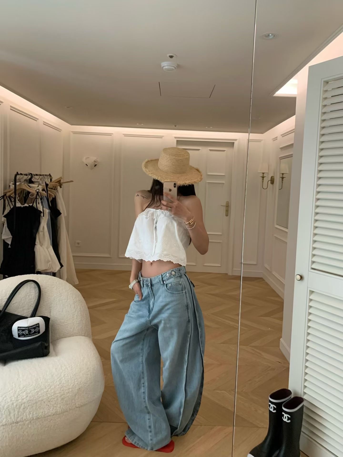 🇰🇷(預購)#AP04 立體車線直筒牛仔褲