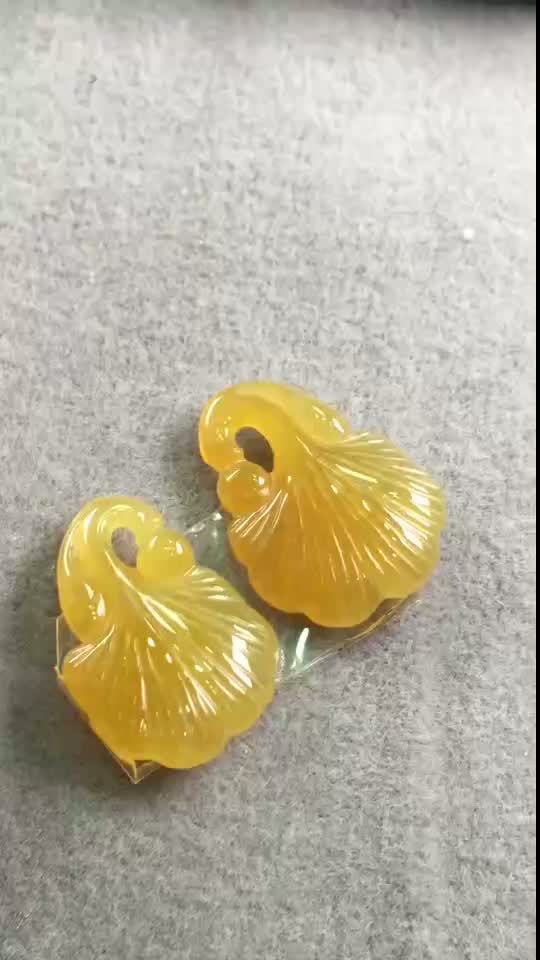 翡翠銀杏葉,天然翡翠A玉, 緬甸玉, Jade, Jadeite