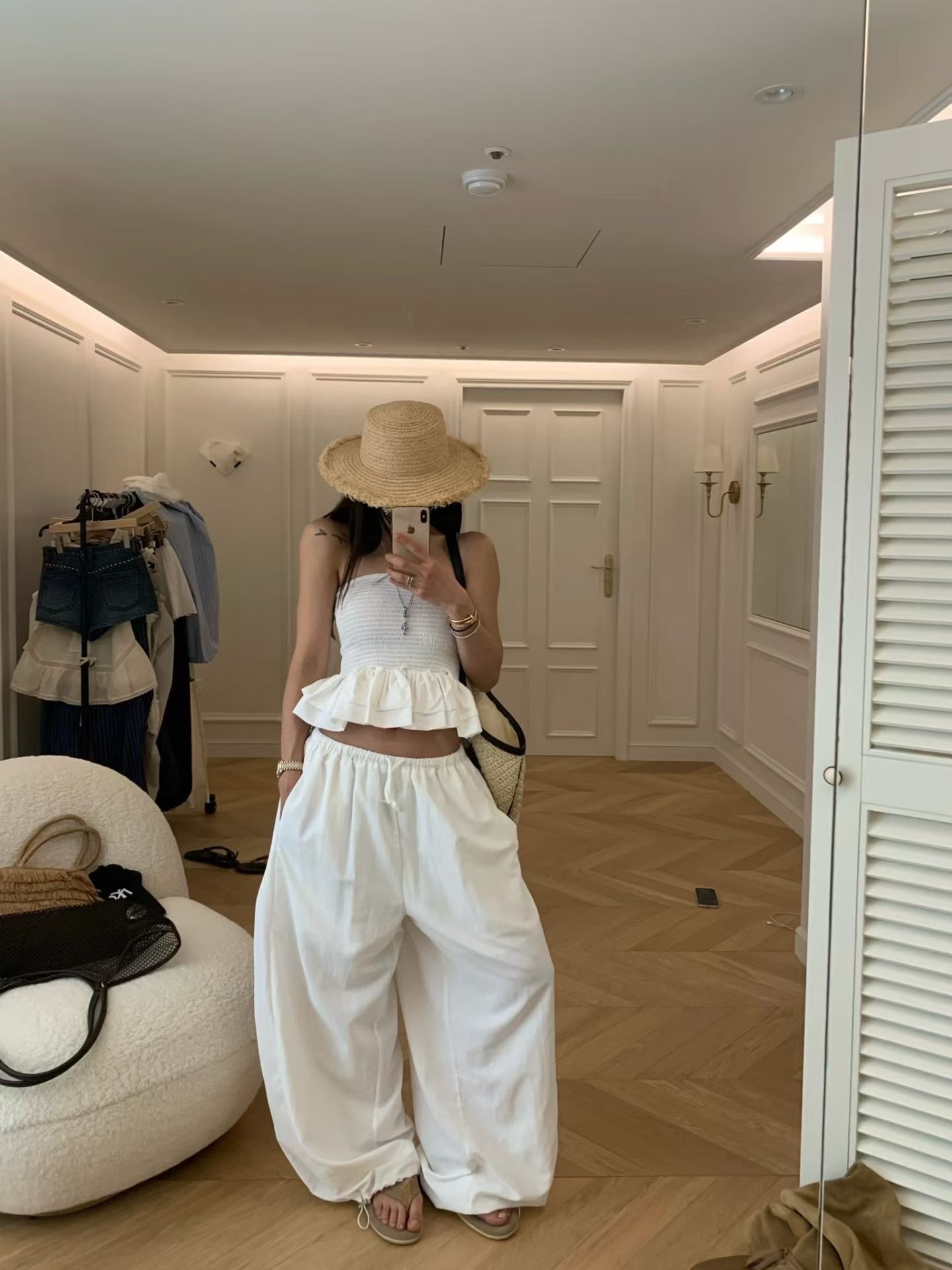 🇰🇷(預購)#AP06 不能不收夏日直筒刷刷褲(深灰/淺灰/白/黑)