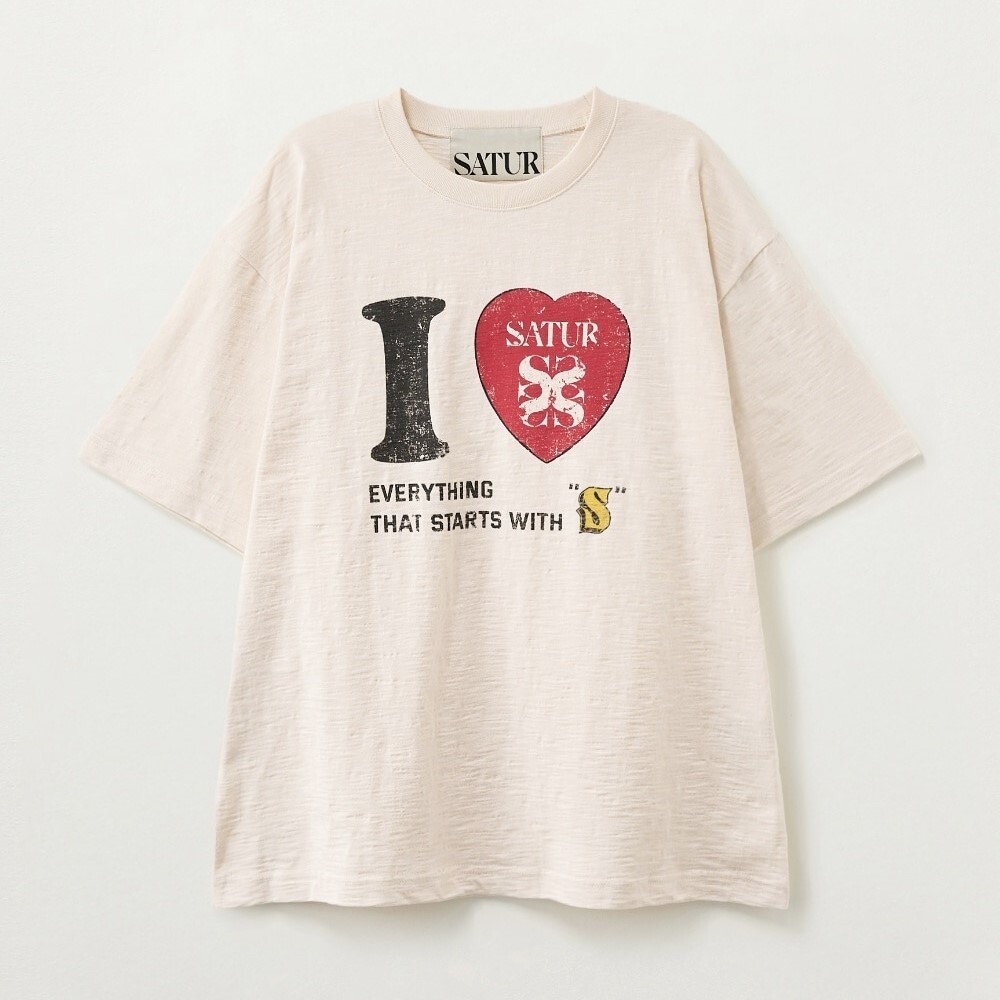 Satur｜官網未上架新款I Love Satur T-Shirt SA262MTS05 [2 colors]