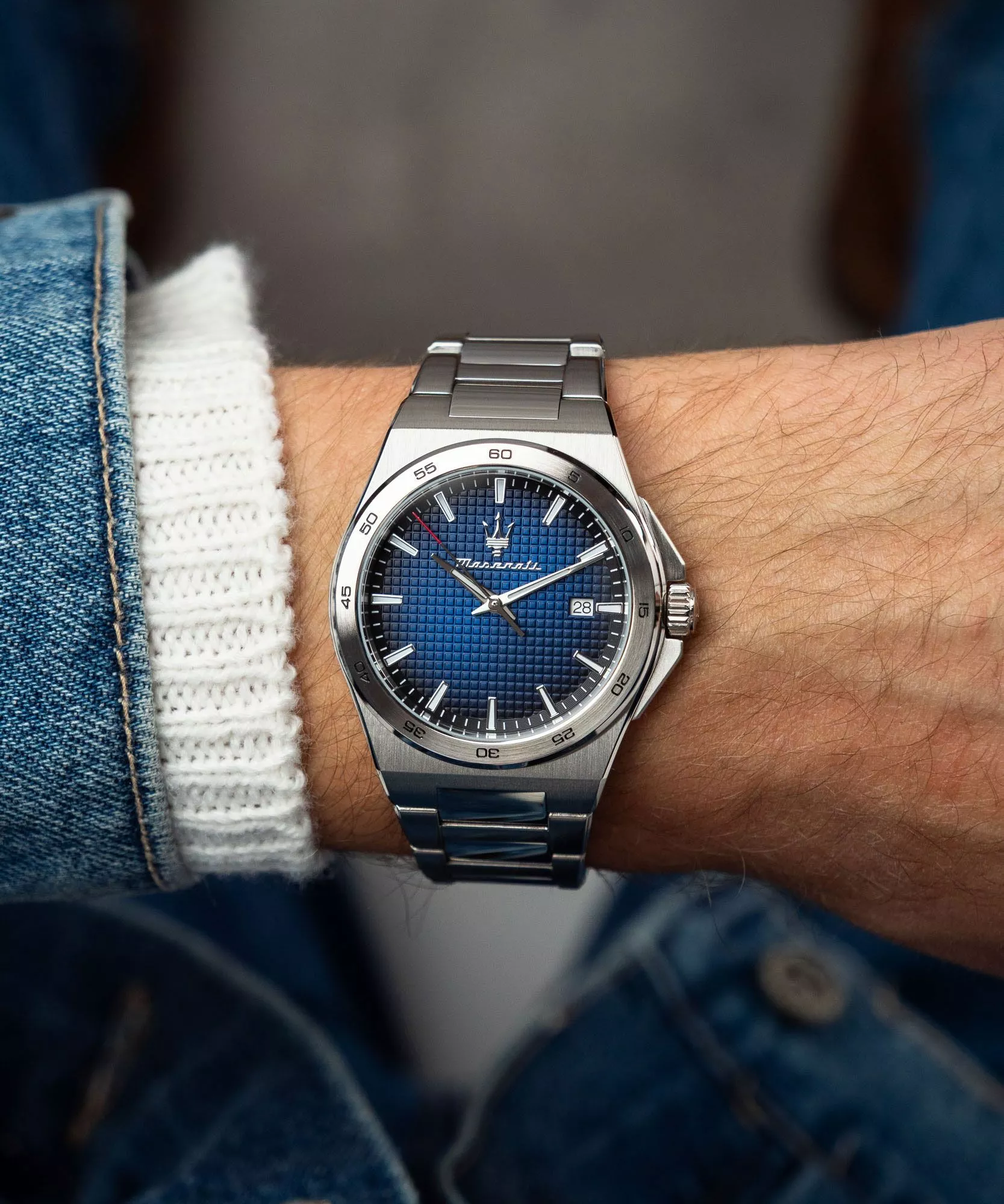 MASERATI 瑪莎拉蒂  藍色錶盤奢華高調石英男錶 R8853153001 錶徑: 40MM