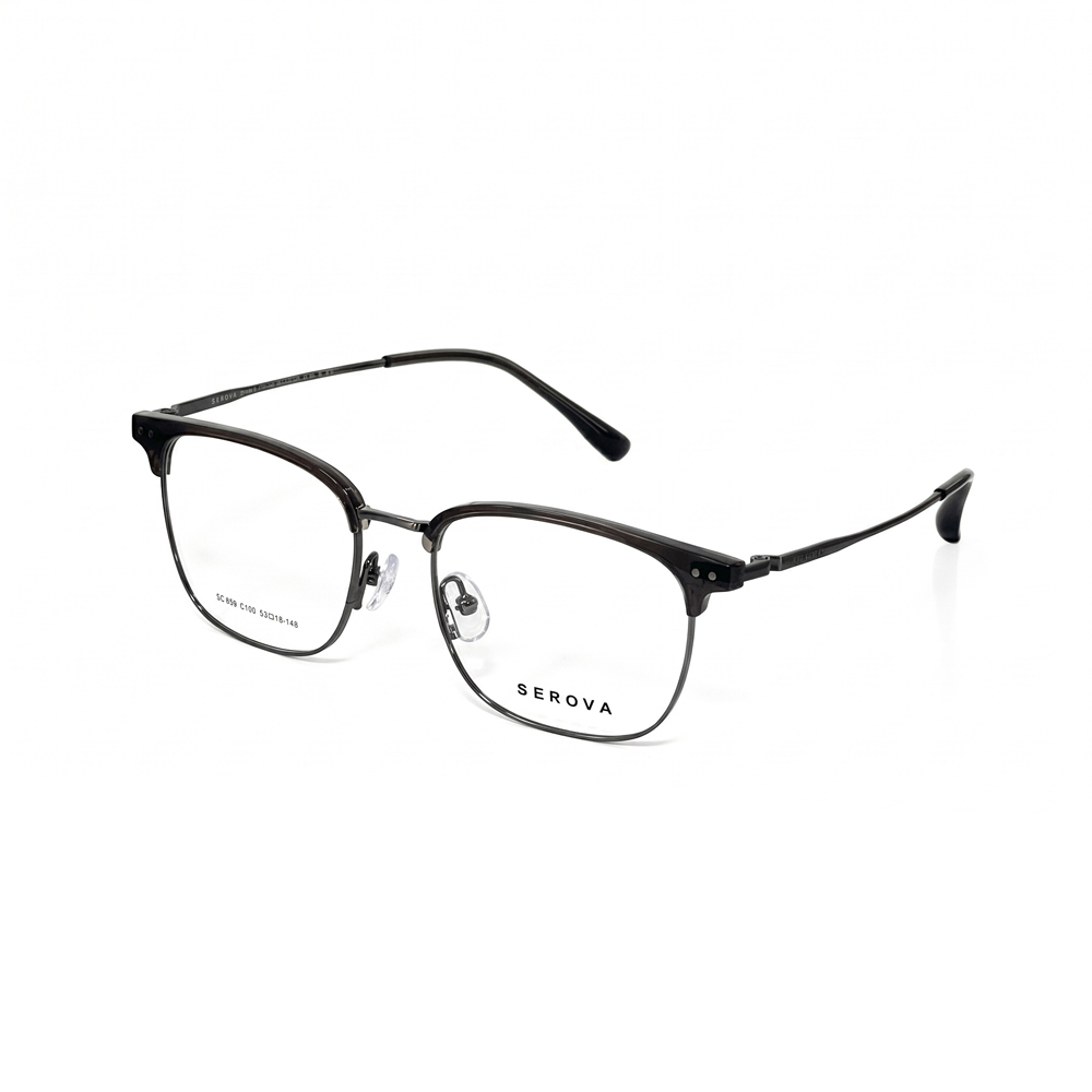 【SEROVA】SC859 C100 眉框光學眼鏡♣(深棕)