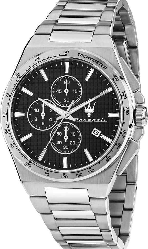 MASERATI 瑪莎拉蒂   黑面三眼計時石英男錶  R8873653004 錶徑: 41MM