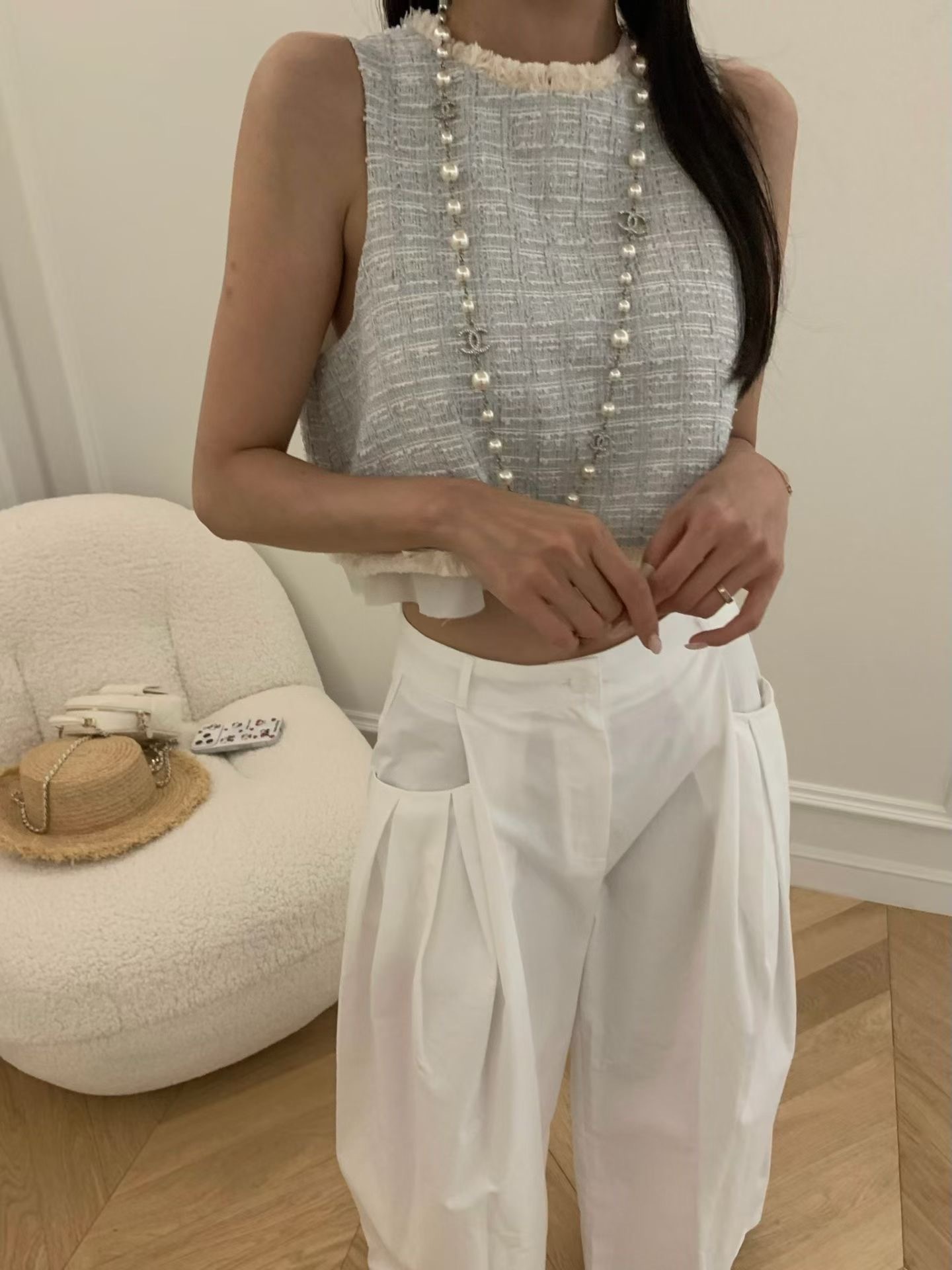 🇰🇷(預購)#AP11 挺版打褶寬褲(卡其/綠/黑/白)