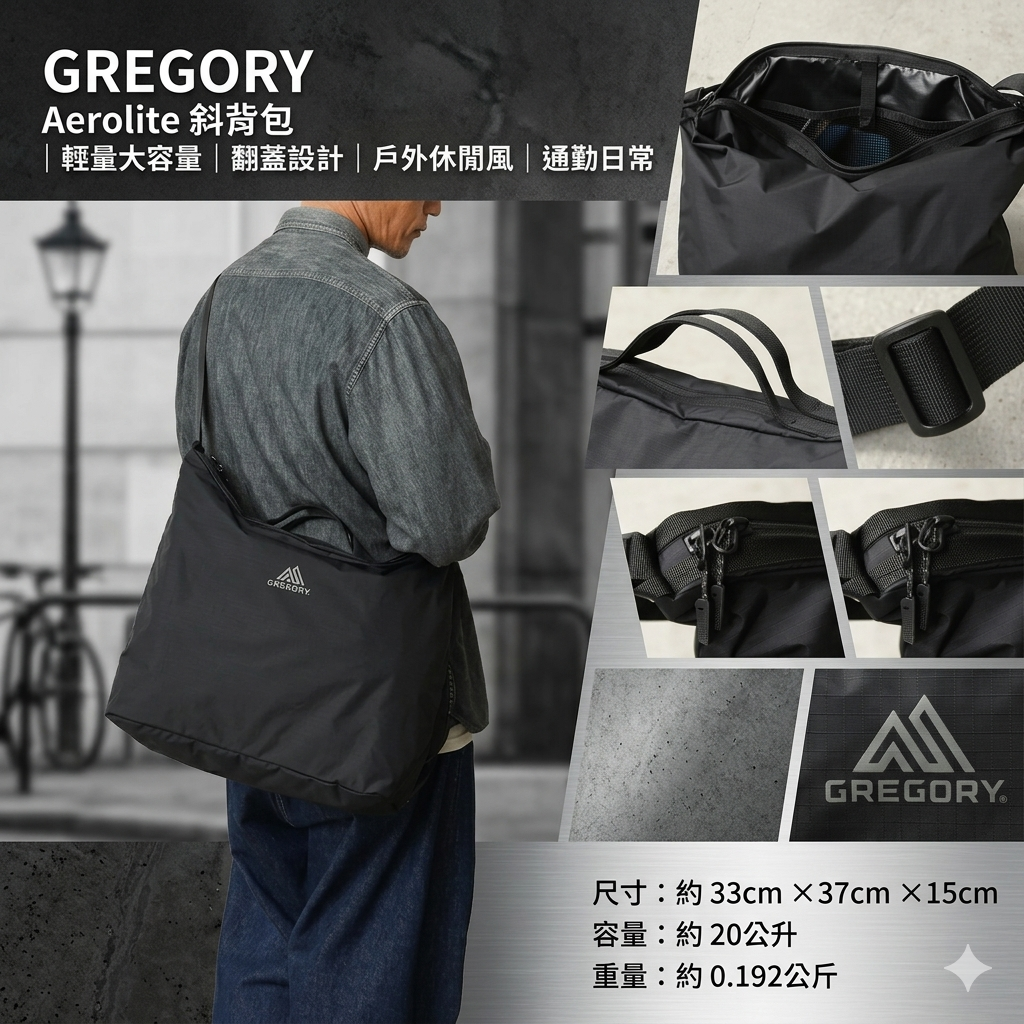 【預購】J0417603 GREGORY Aerolite 斜背包