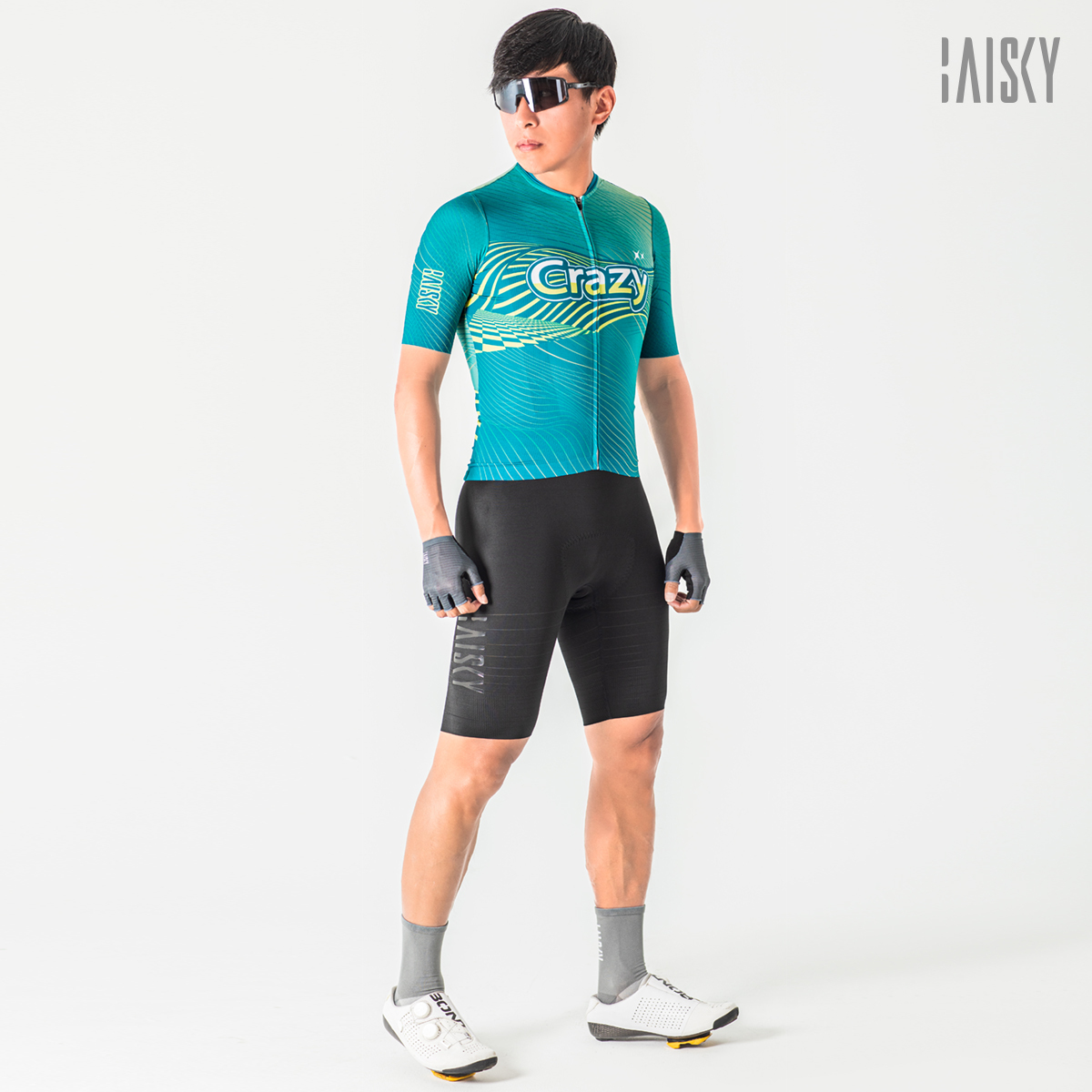 男款空力短車衣 虧賊 綠