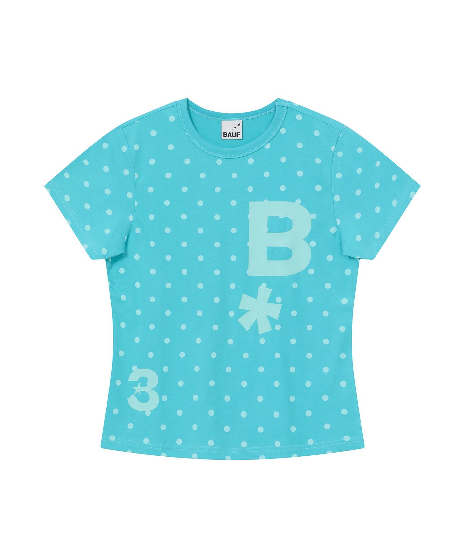 BAUF B Logo 點點修身T恤 薄荷綠 BT26SS-WMT23F