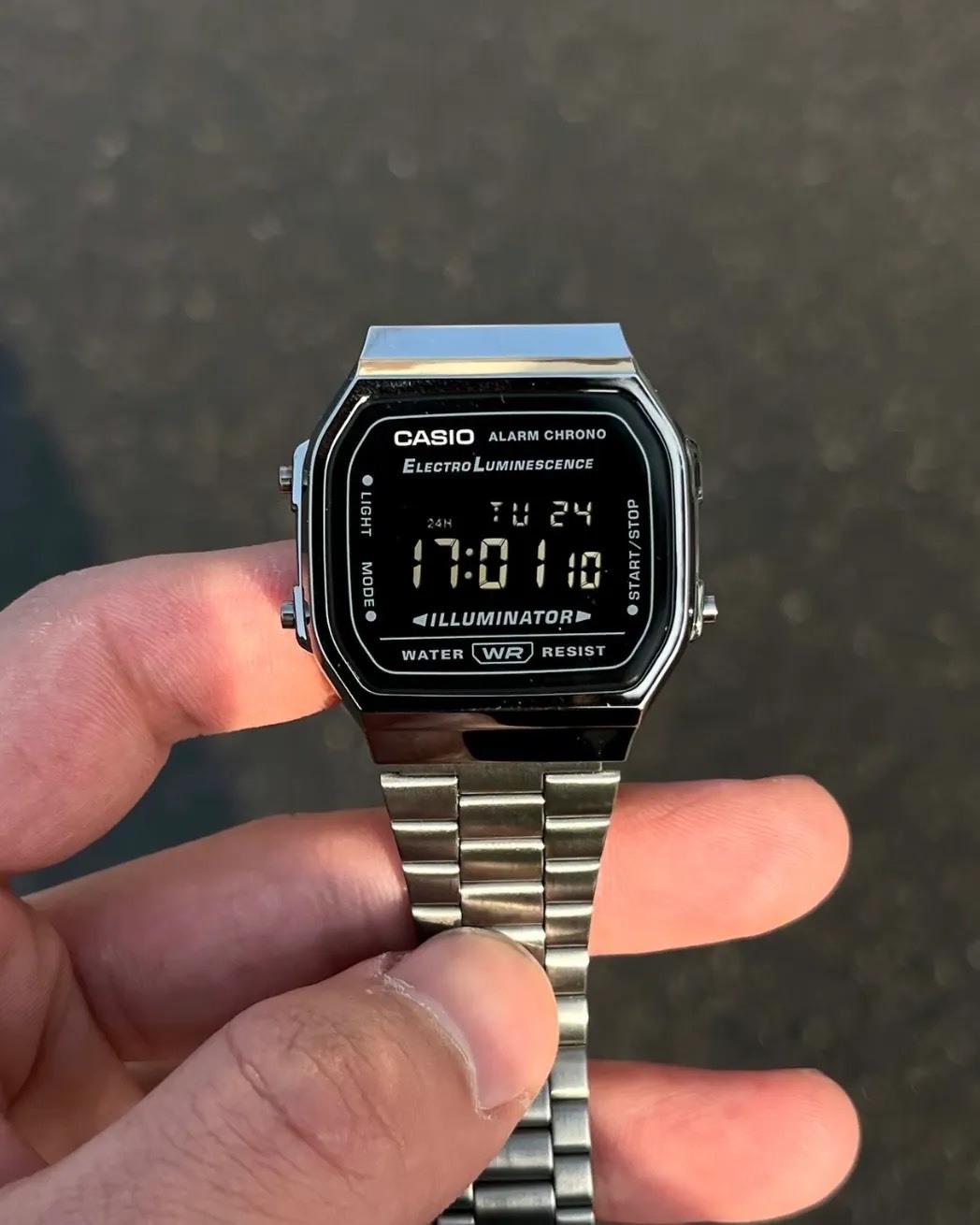 CASIO 卡西歐 VINTAGE A168 系列 數位 防水 可調式錶帶 手錶 黑