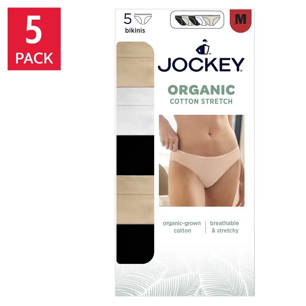 【預購】H043010 Jockey  女裝機棉經典比基尼內褲（5 條裝）