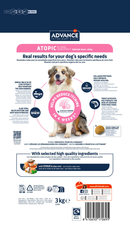 Advance Dog Atopic & Food Sensitivty Mini 3 KG