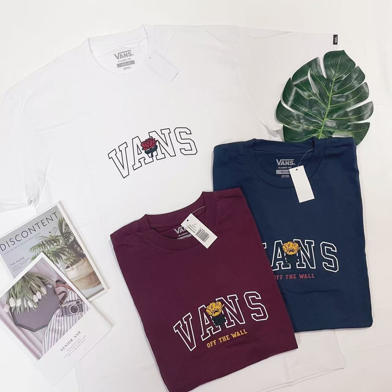 VANS FLORAL MIDDLE LOGO TEE