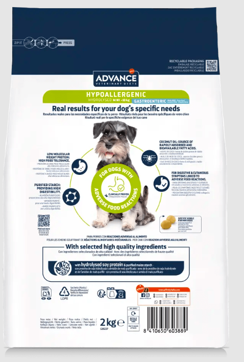 Advance Veterinary Diets Dog Hypoallergenic Mini 2KG (Vet Diets Suitable For Food Allergies)