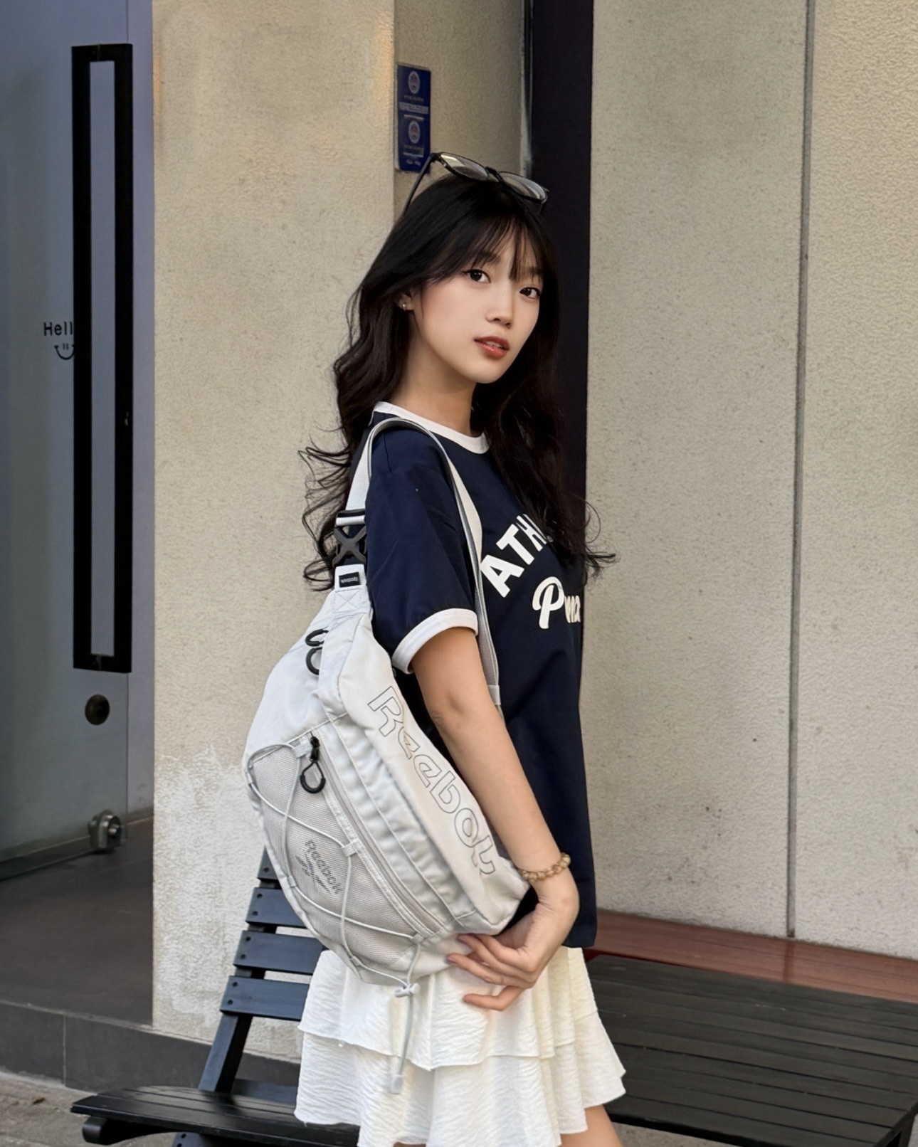 #預購 Reebok 經典大LOGO 防潑水 輕便 大容量 多功能 腰包 單肩包 斜跨包 兩色