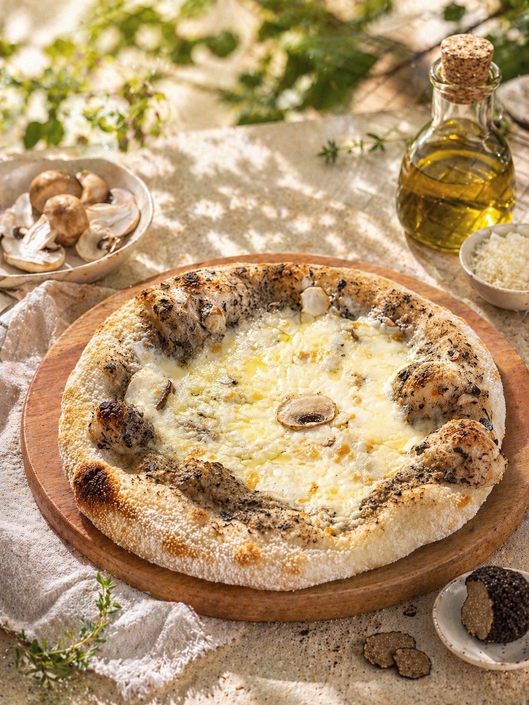 松露洋菇Pizza (白醬) 6吋 冷凍保存3個月