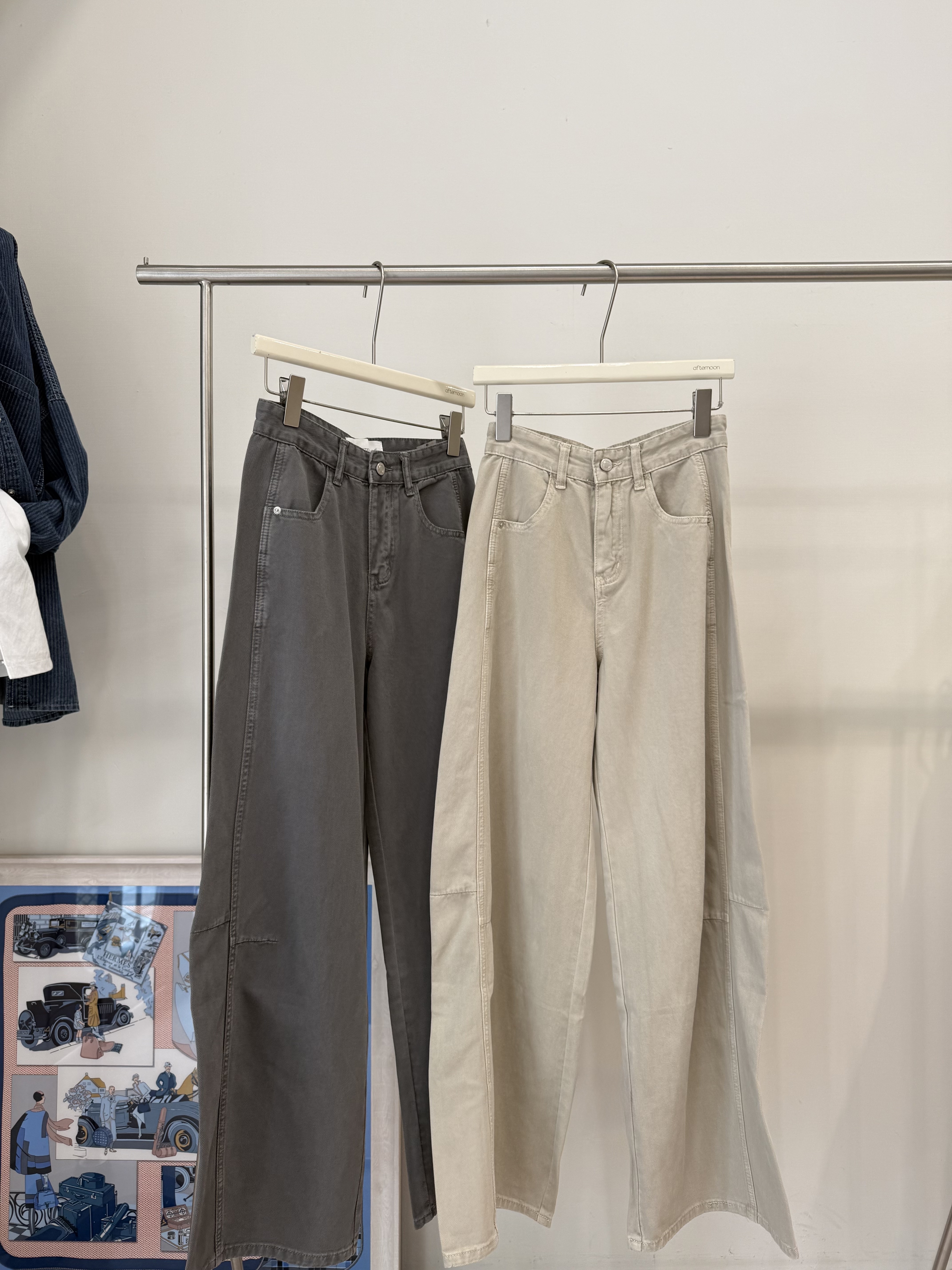 608 薄牛仔休閒落地寬褲