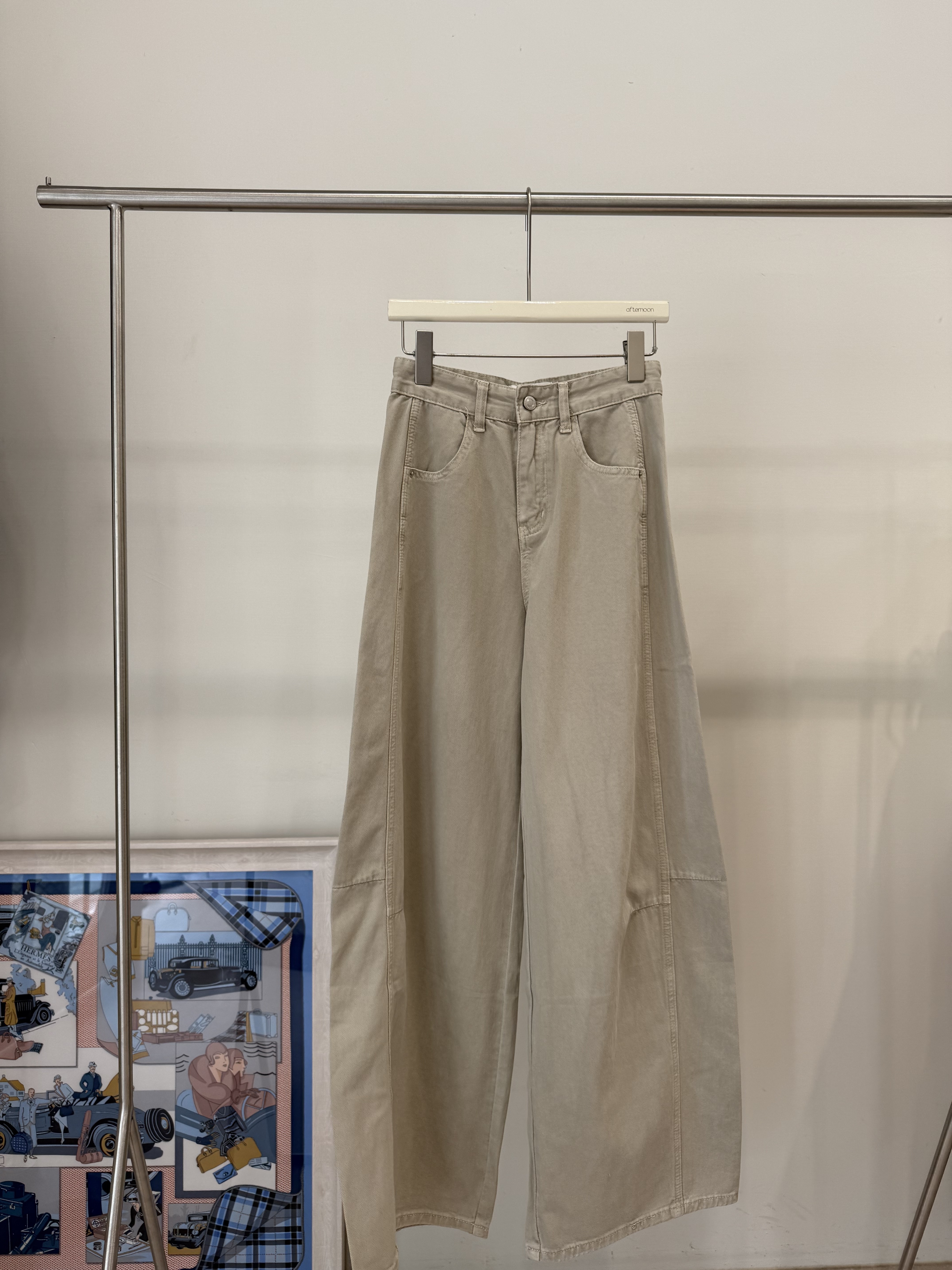 608 薄牛仔休閒落地寬褲