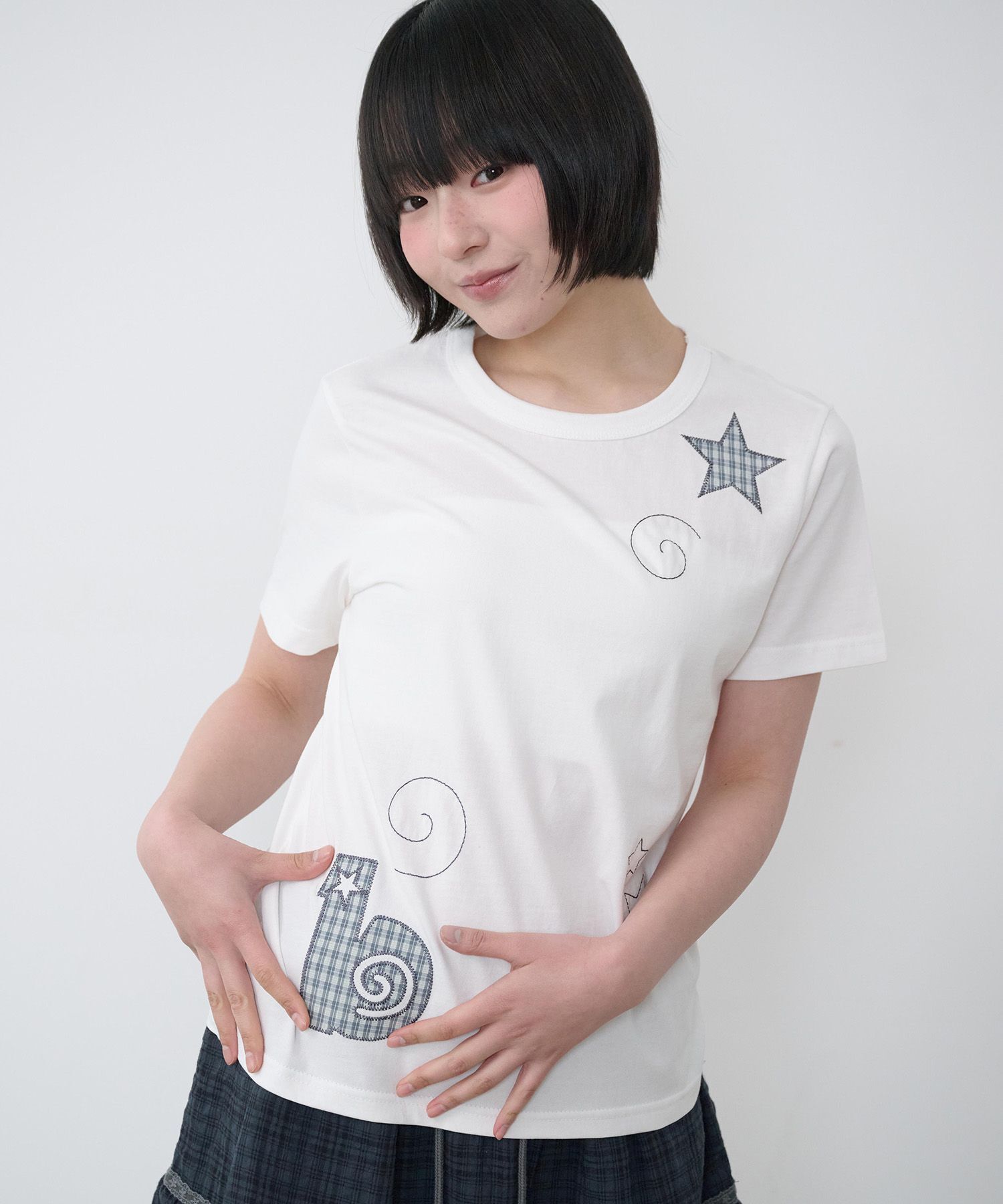 BAUF B 星星修身 T 恤 白色 BT26SS-WWH5F