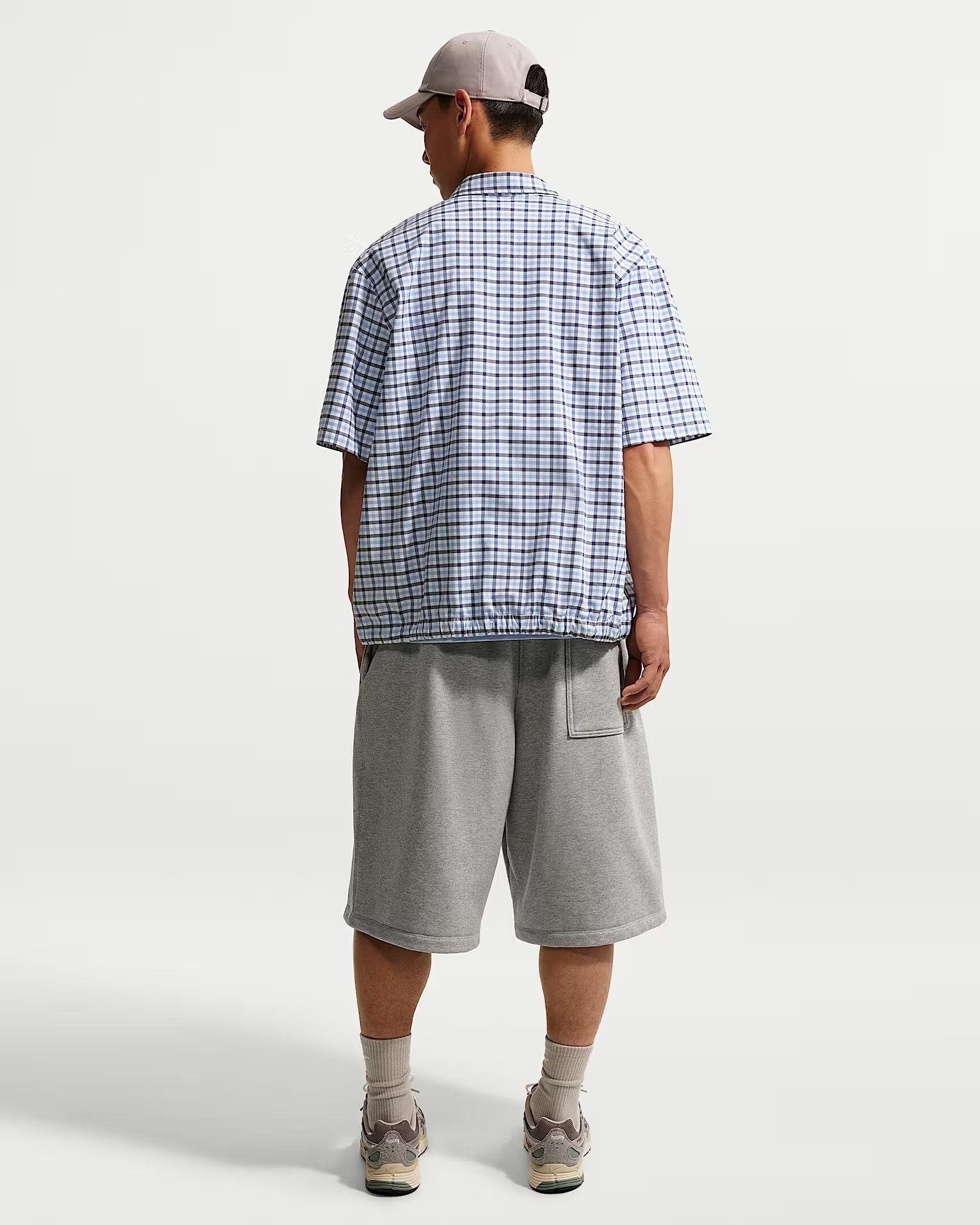 【官網限定】Nike Sportswear Club 格紋短袖襯衫 IR7577-468 IV