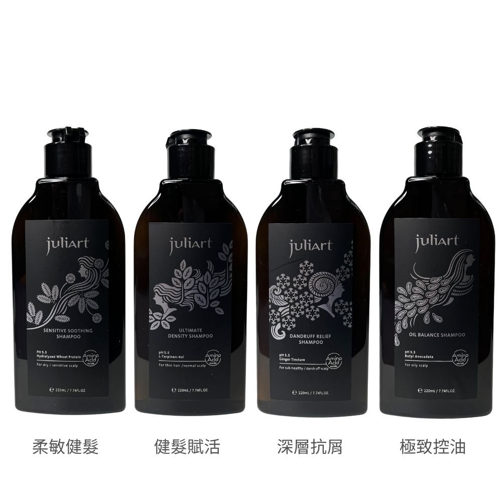 Juliart 覺亞 柔敏健髮/健髮賦活/深層抗屑/極致控油 胺基酸洗髮精 220ml - 多款任選