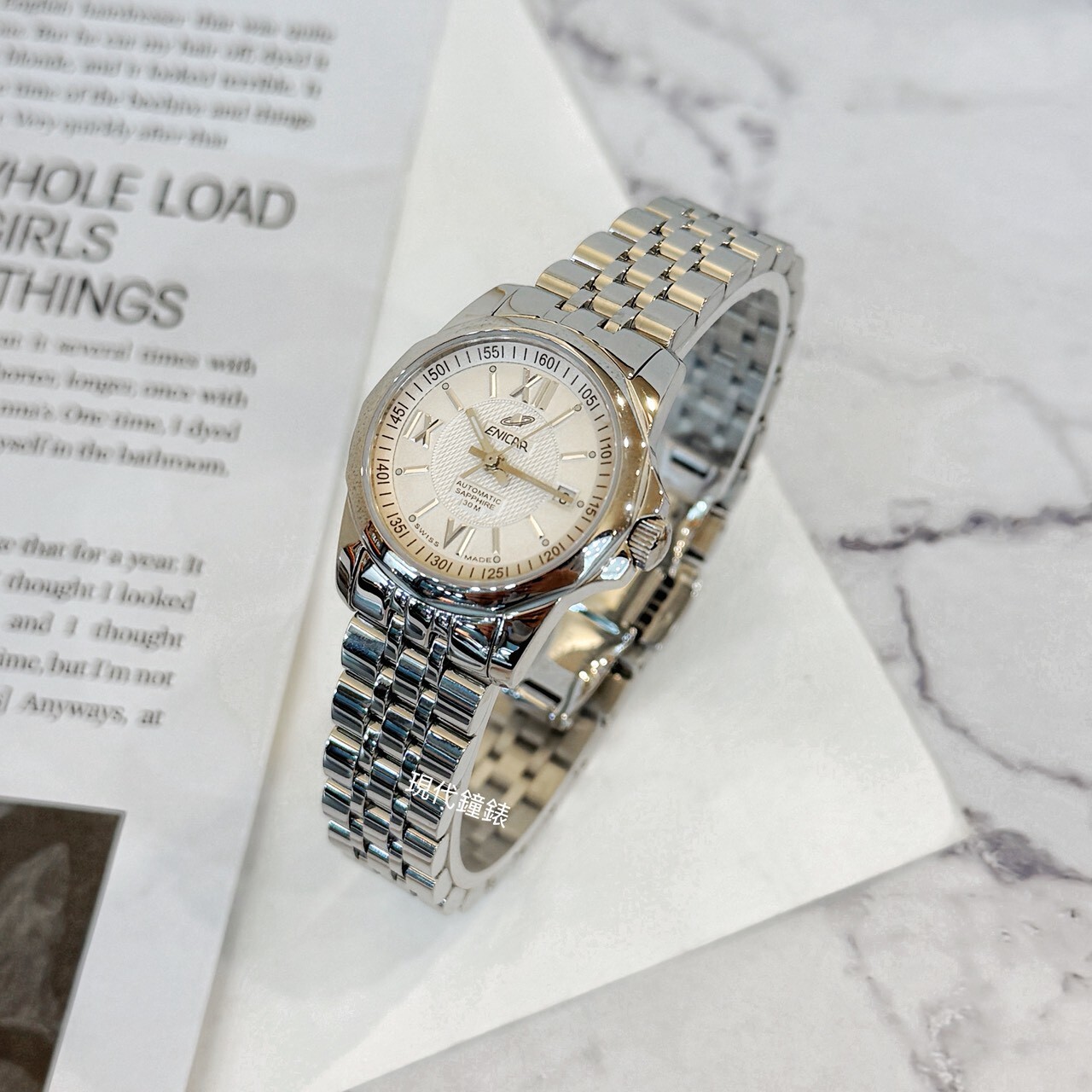 【ENICAR英納格】 藍牌系列 (Blue Label)自動機械女錶 771/51/326AA (26mm)  現代鐘錶