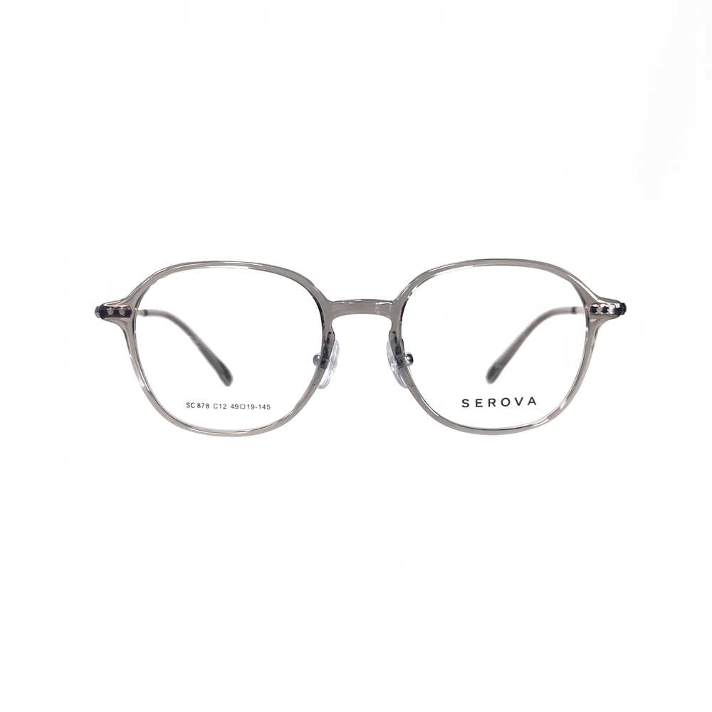 【SEROVA】SC878 C12 方框光學眼鏡♣(透茶)