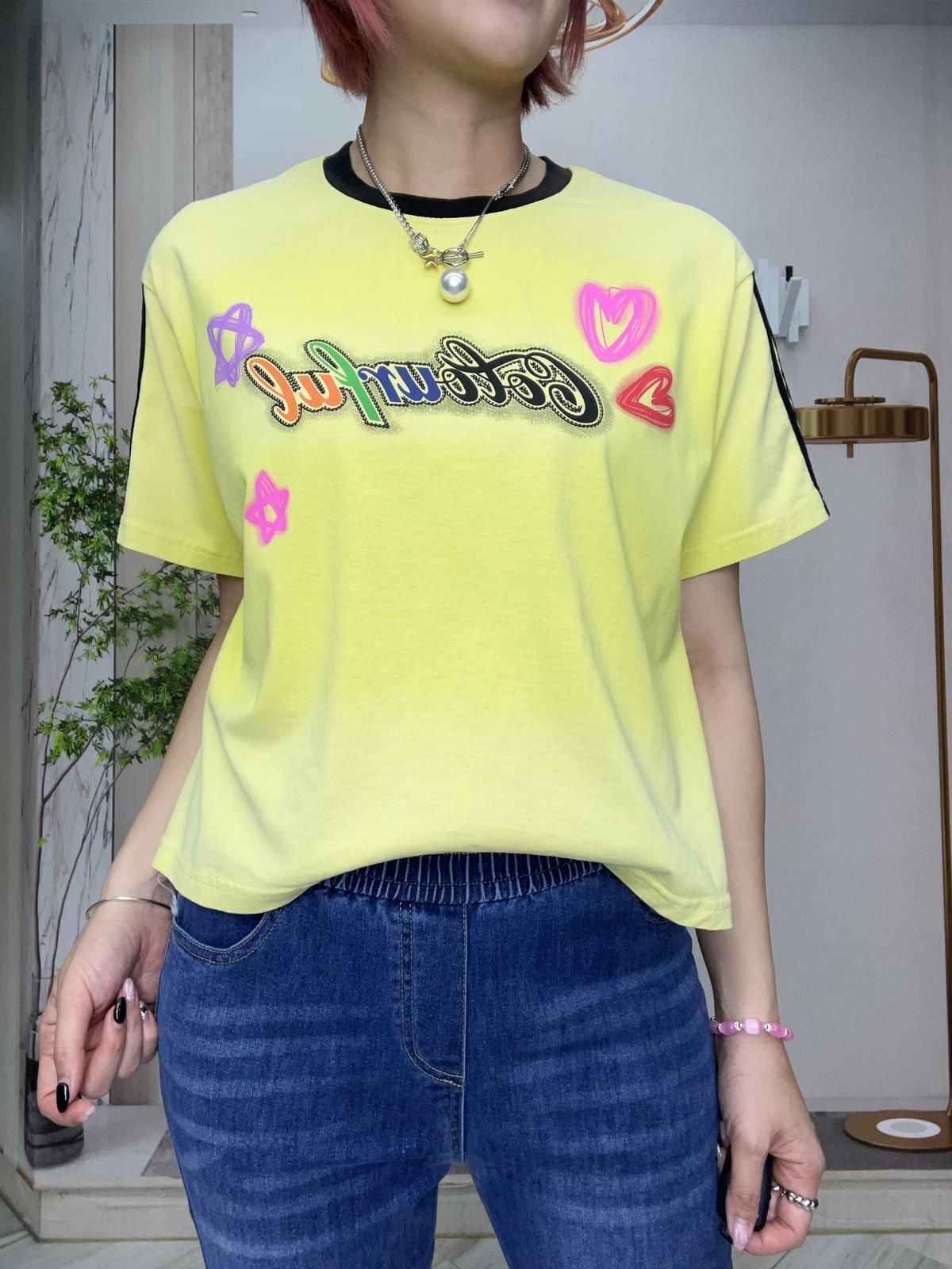 Ma牌子英文字洗水top~161AE