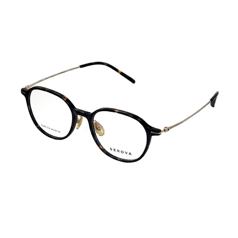 【SEROVA】SC880 C14 方框光學眼鏡♦(琥珀)