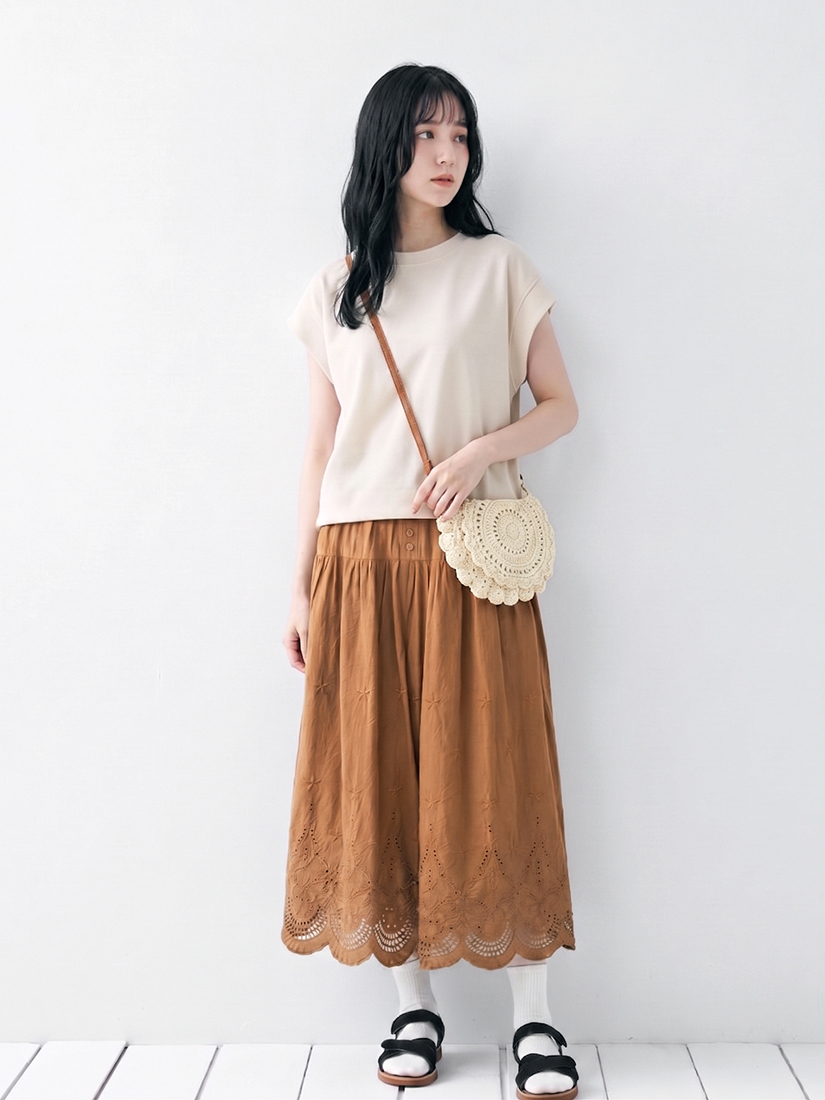 空氣棉上衣森系純棉寬褲組合