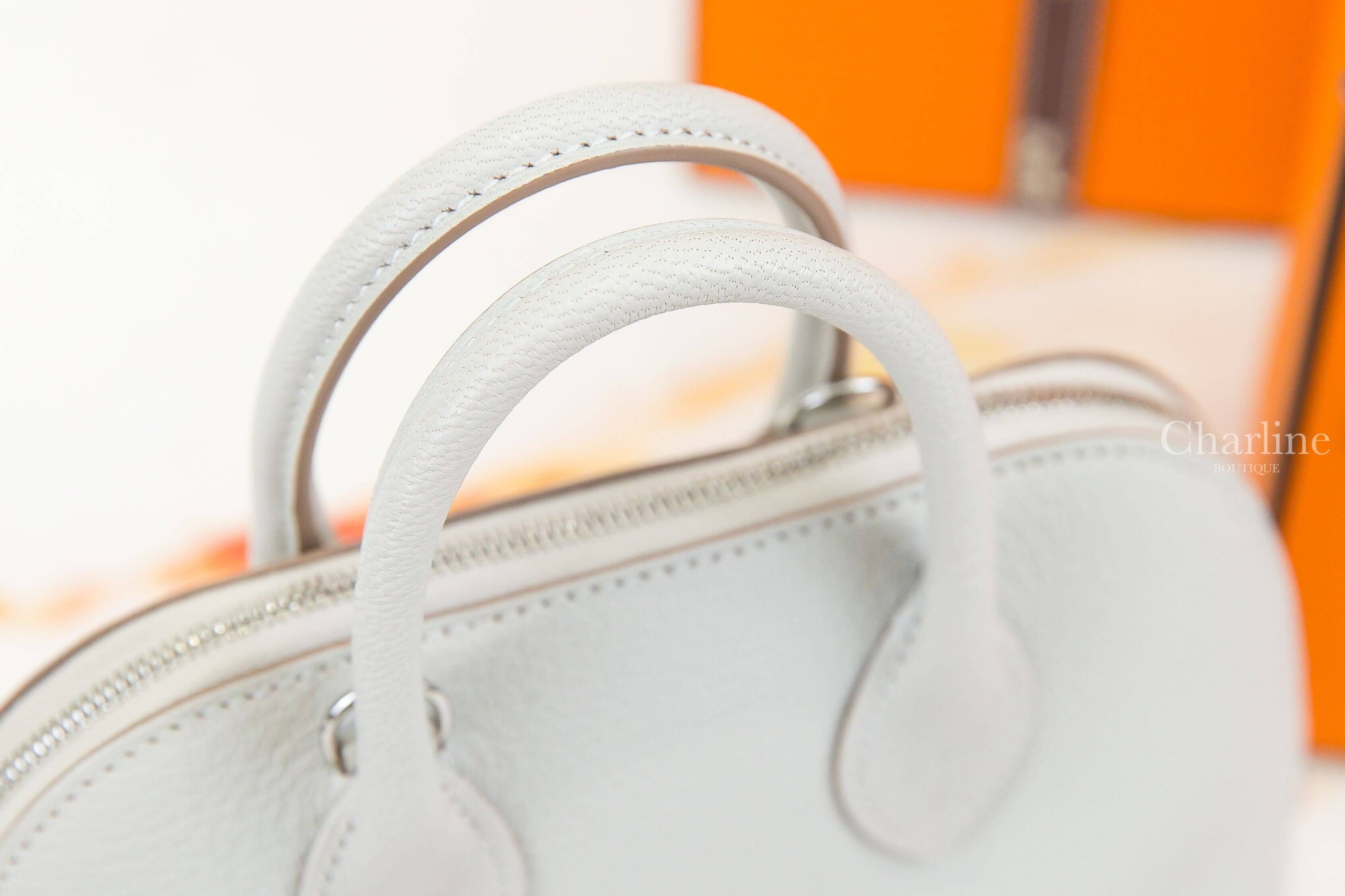 Hermès Bolide 1923 Mini 80 Gris Perle Chevre Mysore 珍珠灰銀釦迷你手提肩背包