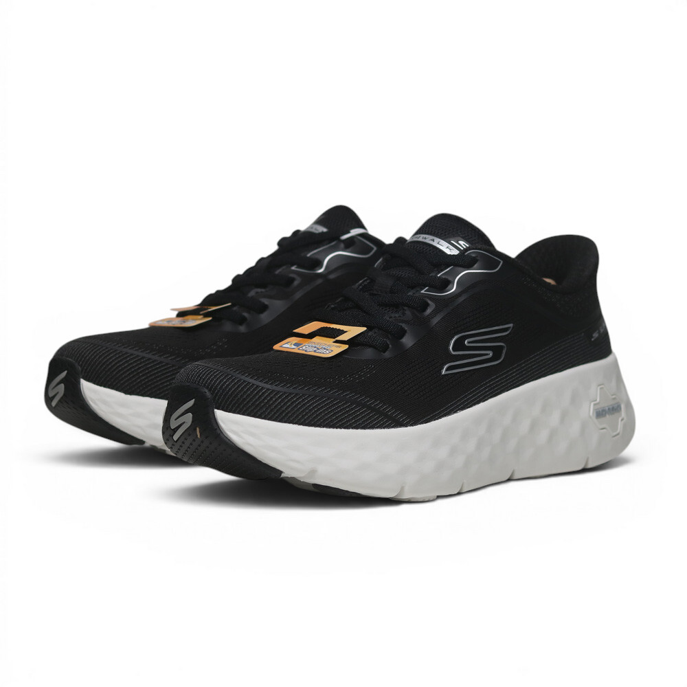 SKECHERS 健走鞋 GO WALK MAX CUSHIONING 黑白 瞬穿 女 126031BKW