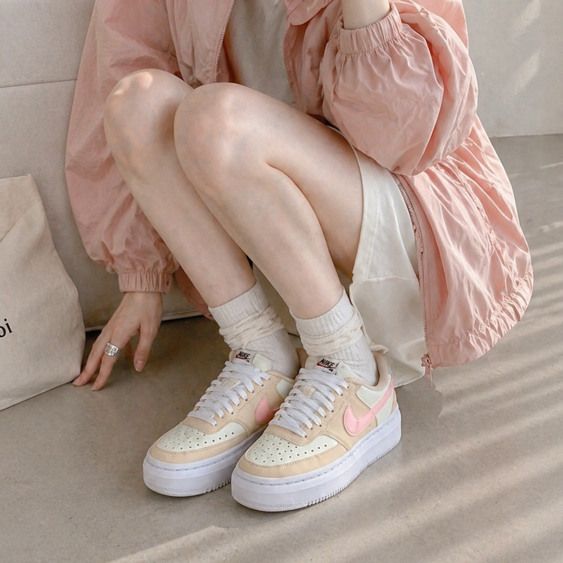 Nike W COURT VISION 草莓蛋糕小厚底