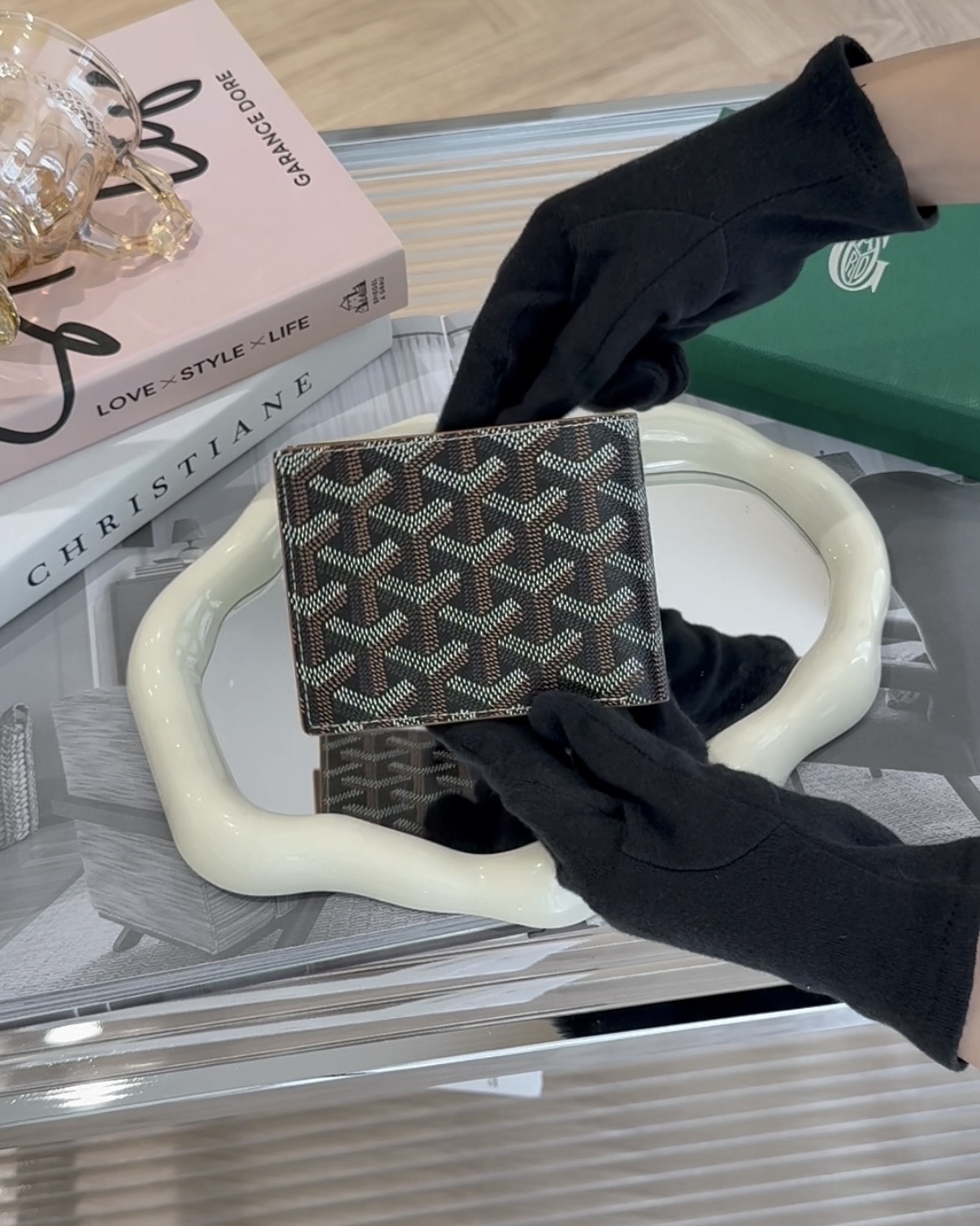 GOYARD｜SAINT-FLORENTIN 雙折短夾 黑棕色