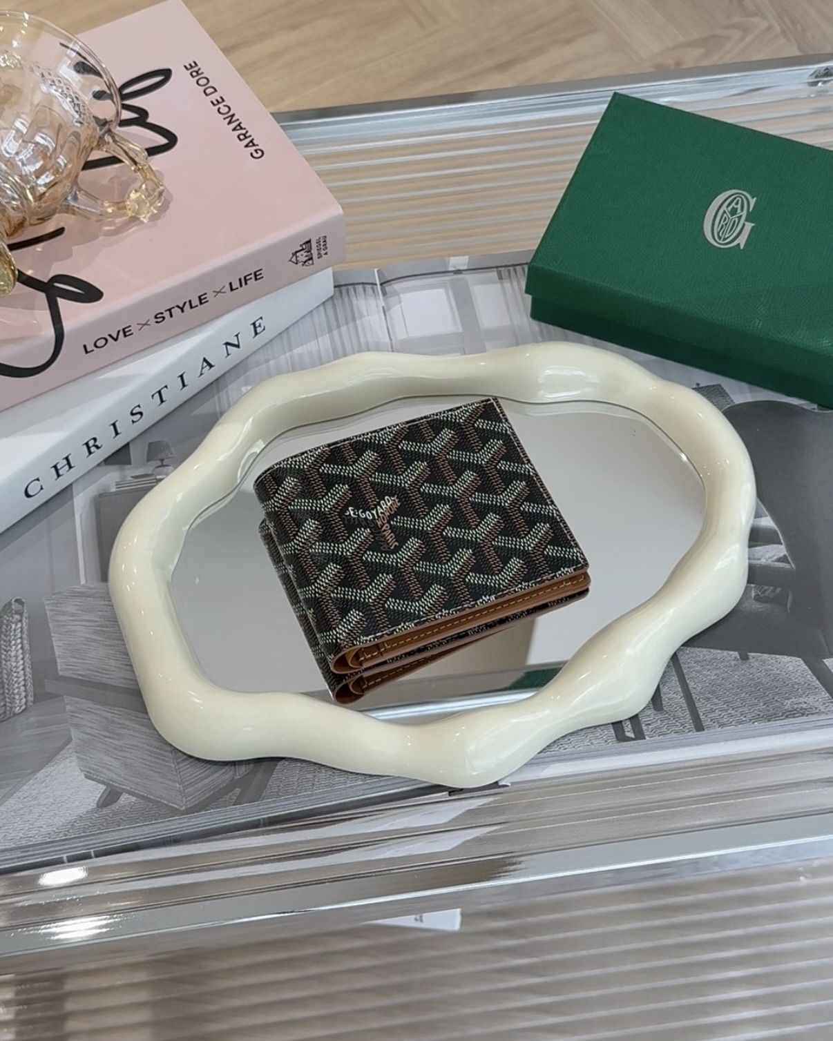 GOYARD｜SAINT-FLORENTIN 雙折短夾 黑棕色