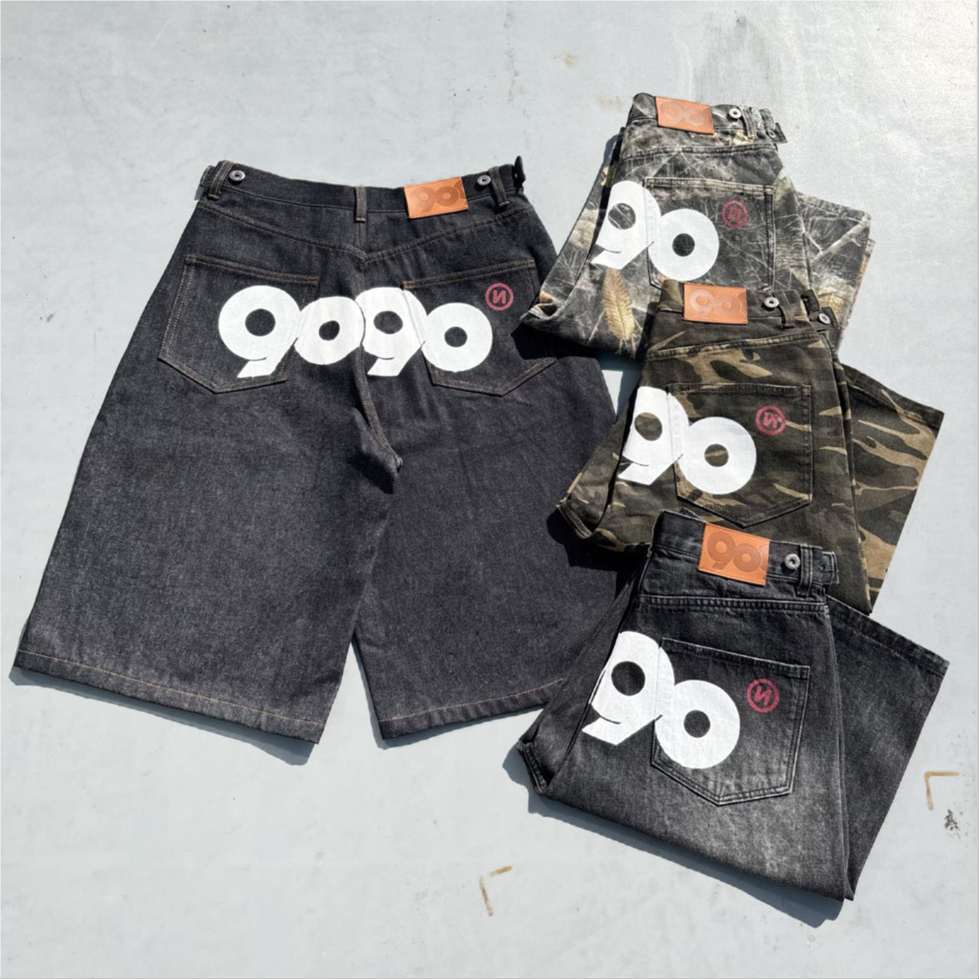 2026SS 9090 OG Logo Panted Buggy Jorts 9090字樣 牛仔 短褲 七分褲 現貨 NN2338