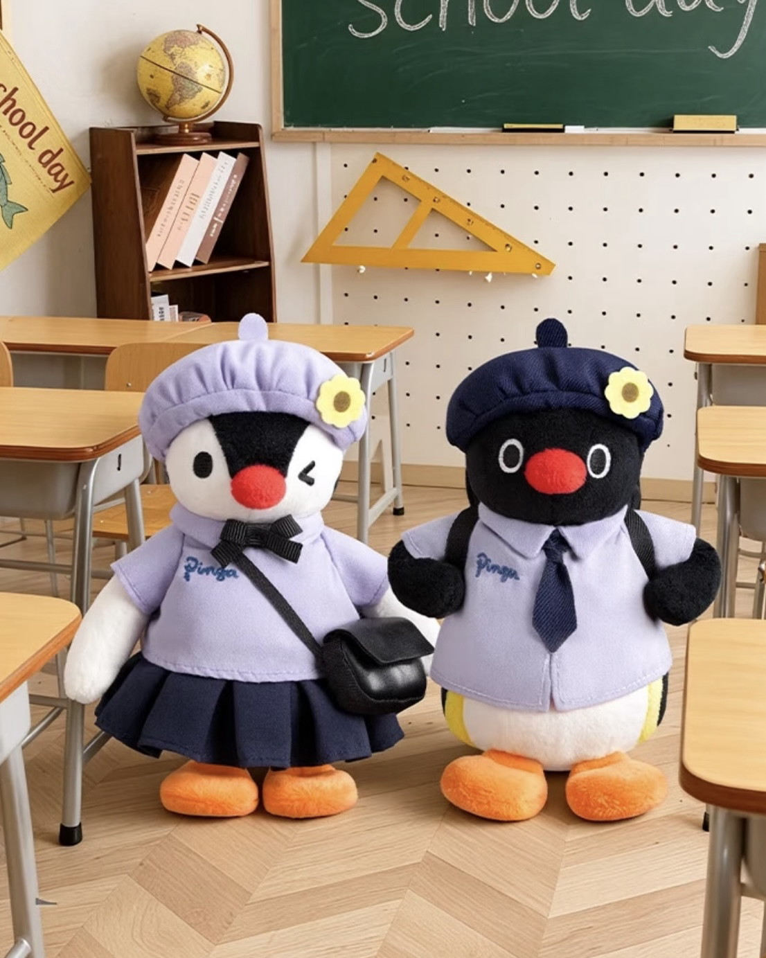 <泰國限定🇹🇭>PINGU 企鵝家族 校服系列 吊卡 毛絨 娃娃 吊飾