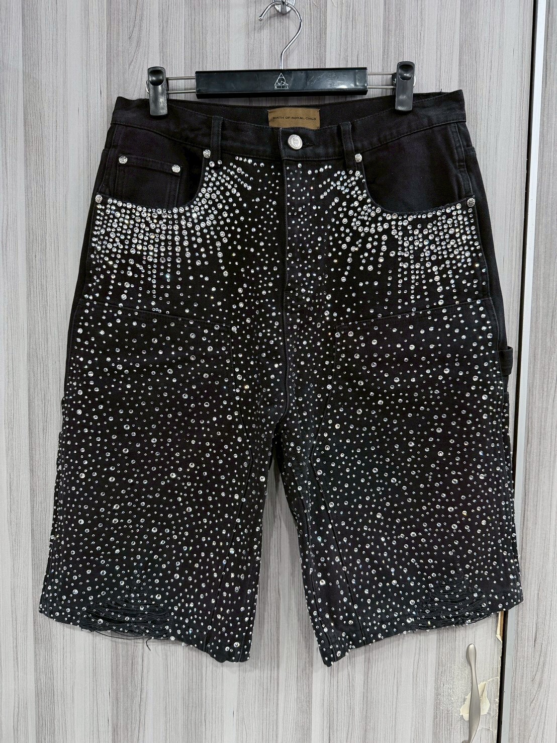 現貨 BORC 經典款滿鑽重磅嘿牛仔褲 七分短褲 BIRTH OF ROYAL CHILD