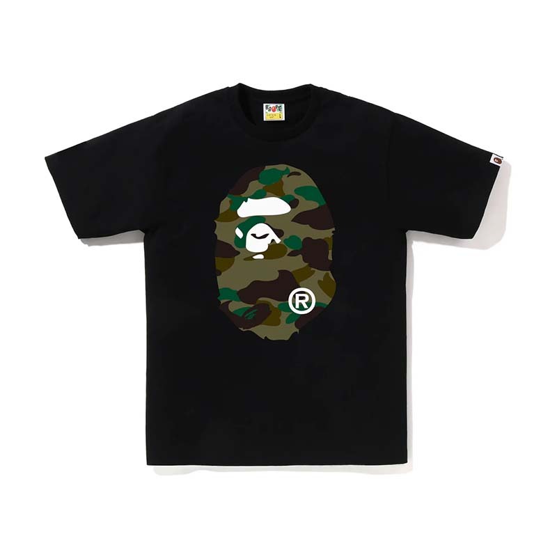 BAPE 1st Camo Big Ape Head Tee 猿人 綠迷彩 短袖 黑色 1M30110015-BN [台灣現貨]