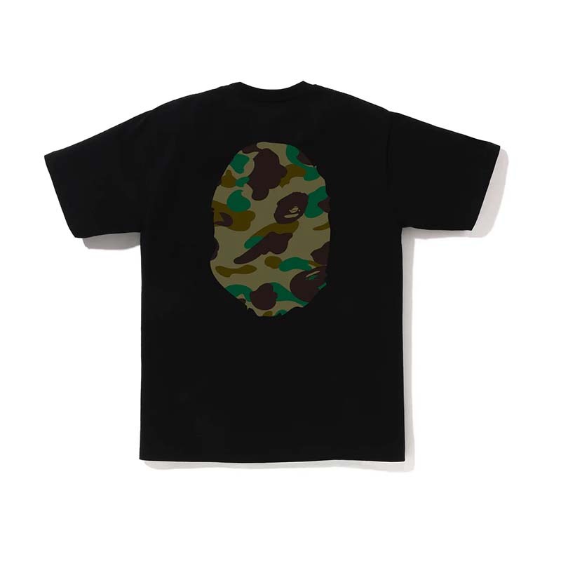 BAPE 1st Camo Big Ape Head Tee 猿人 綠迷彩 短袖 黑色 1M30110015-BN [台灣現貨]