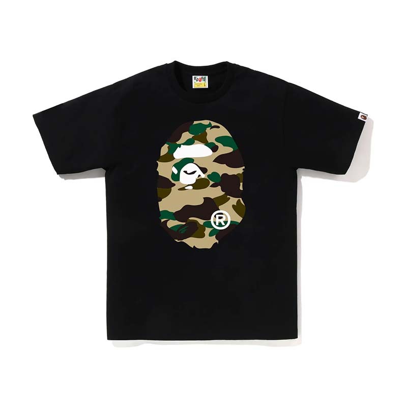 BAPE 1st Camo Big Ape Head Tee 猿人 黃迷彩 短袖 黑色 1M30110015-BW [台灣現貨]
