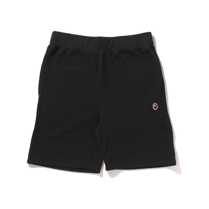BAPE Ape Head One Point Sweat Shorts 猿人 小標 棉褲 短褲 黑色 1J30153023-BK [台灣現貨]