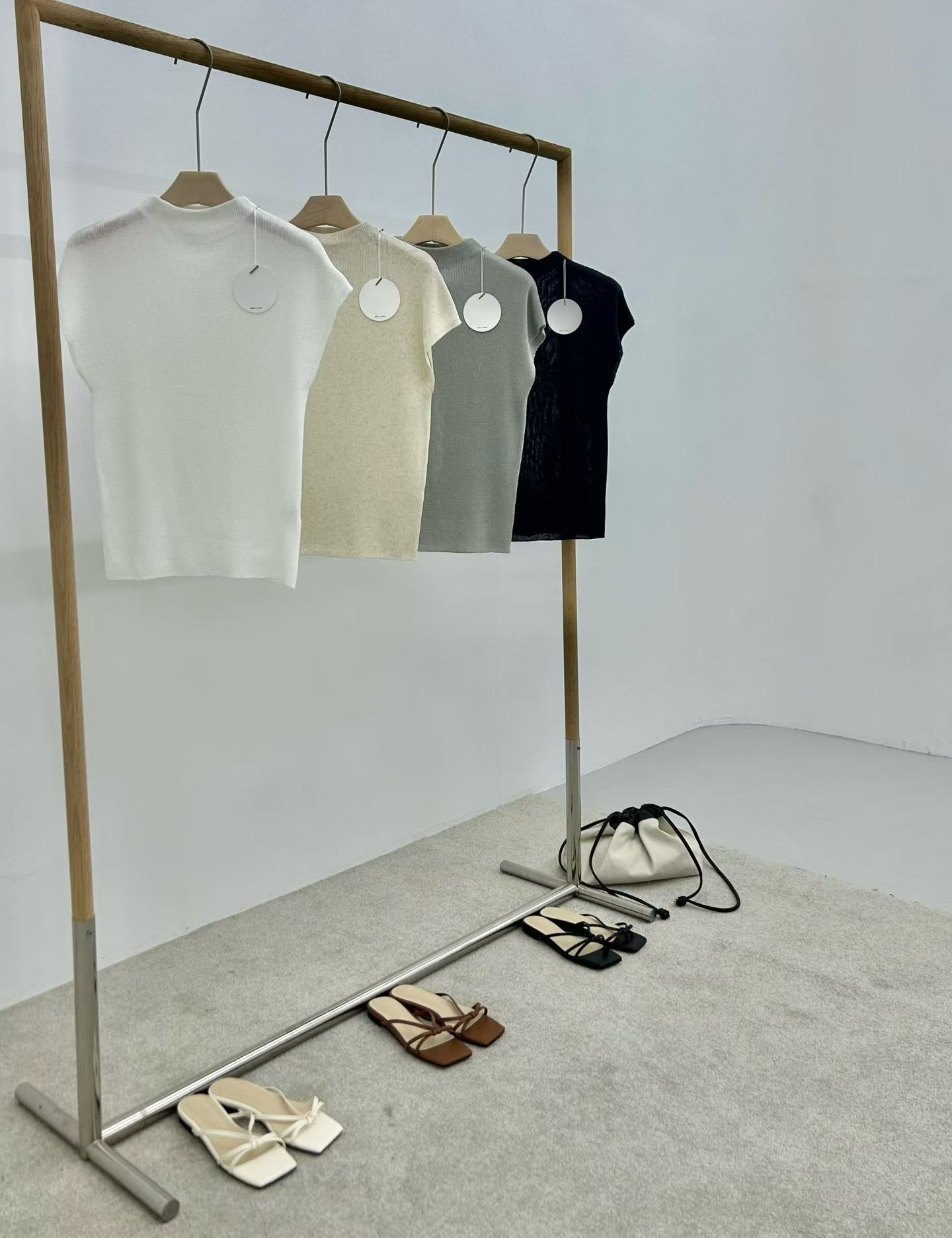 WW2651 Summer Linen Half-neck Knit